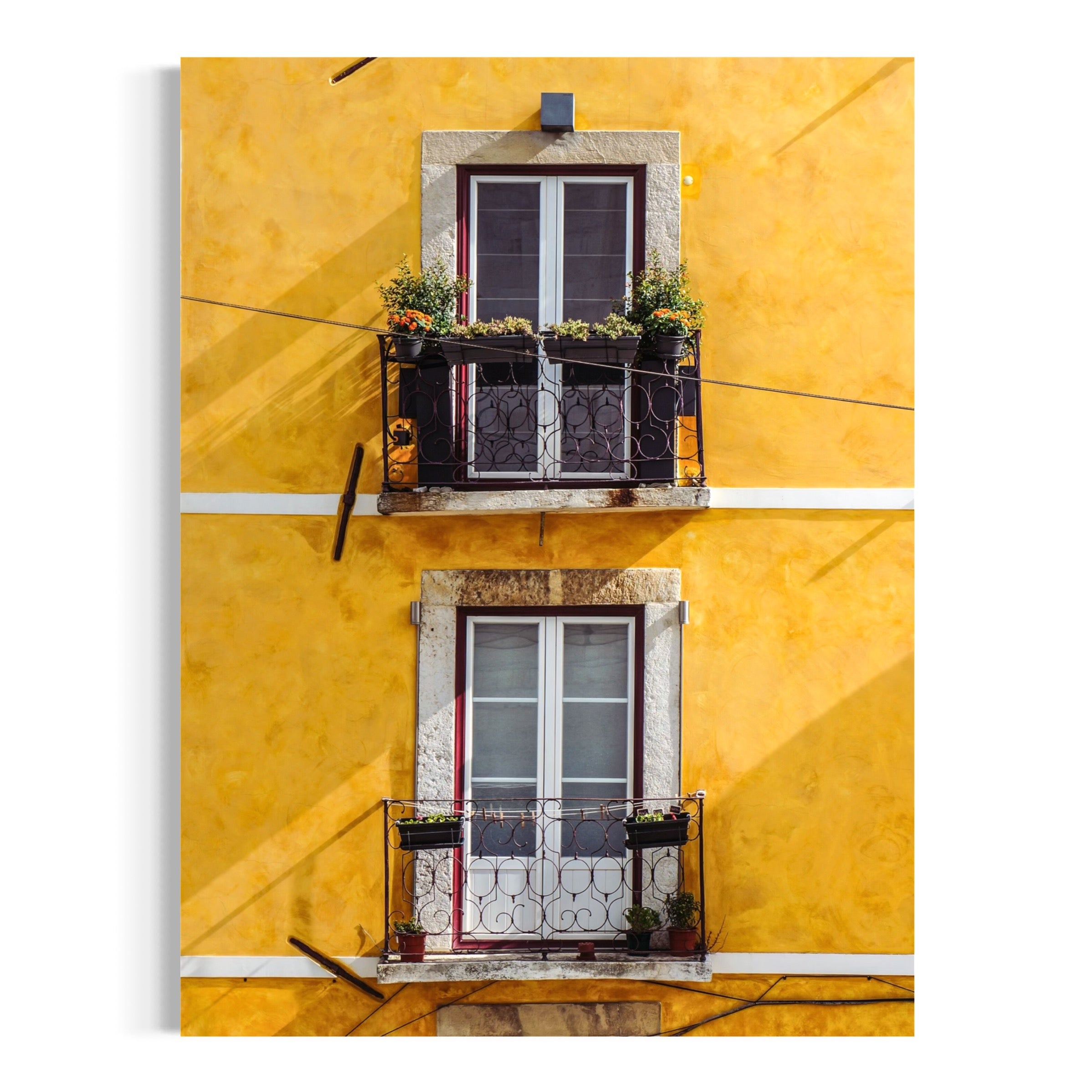Lisbon Balcony Glow - Moderno Wall Art Wall Art