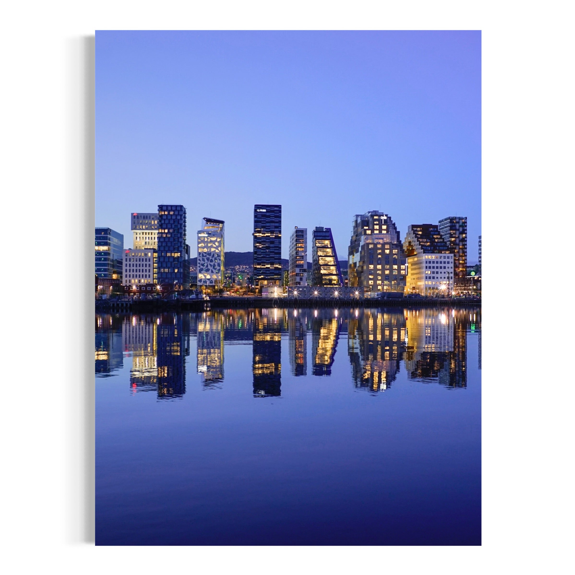 Oslo Skyline Glow - Moderno Wall Art Wall Art