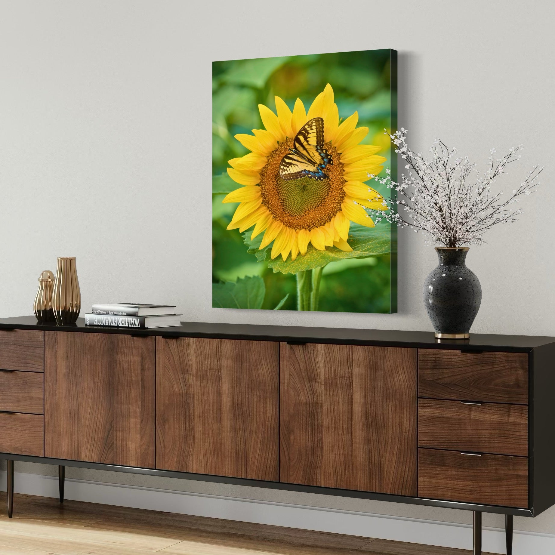 Butterfly and Bloom - Moderno Wall Art Wall Art