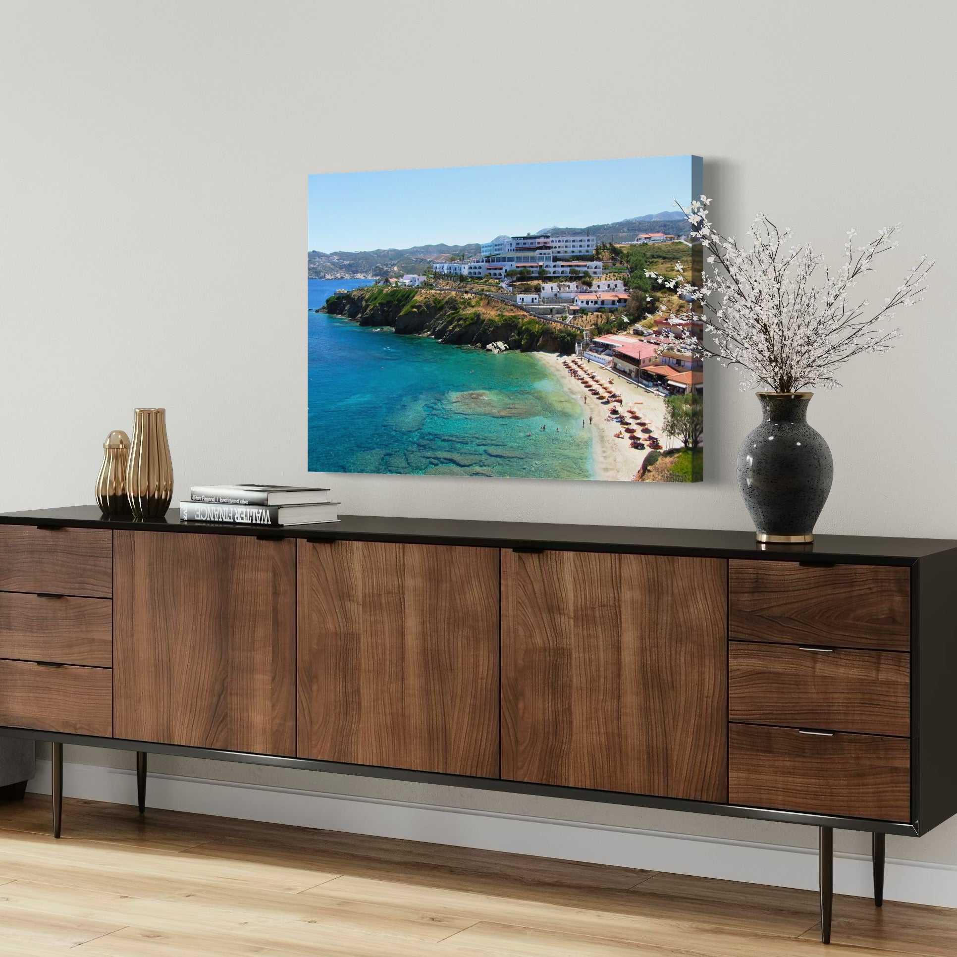 Greek Seaside Bliss - Moderno Wall Art