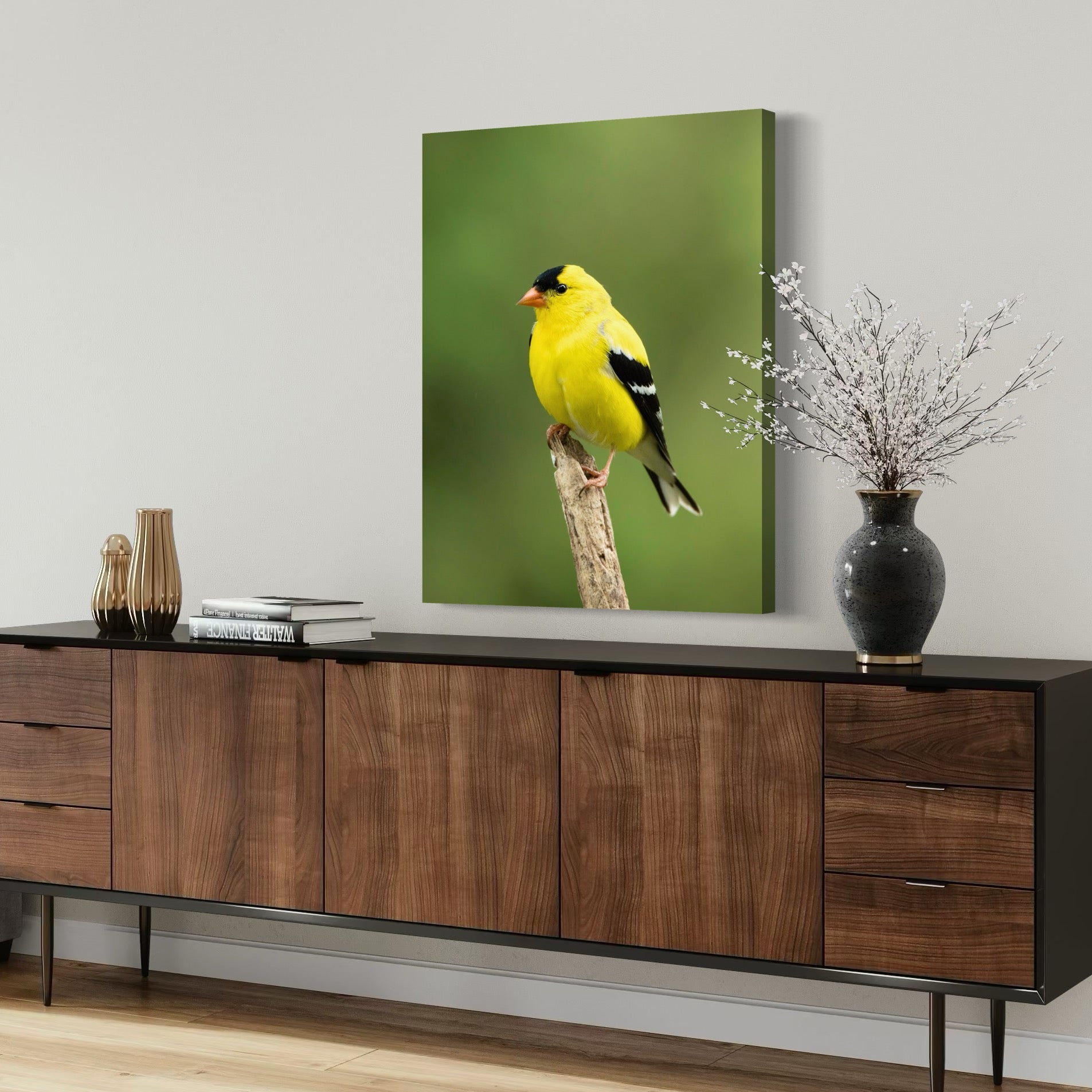 Summertime Goldfinch - Moderno Wall Art Wall Art