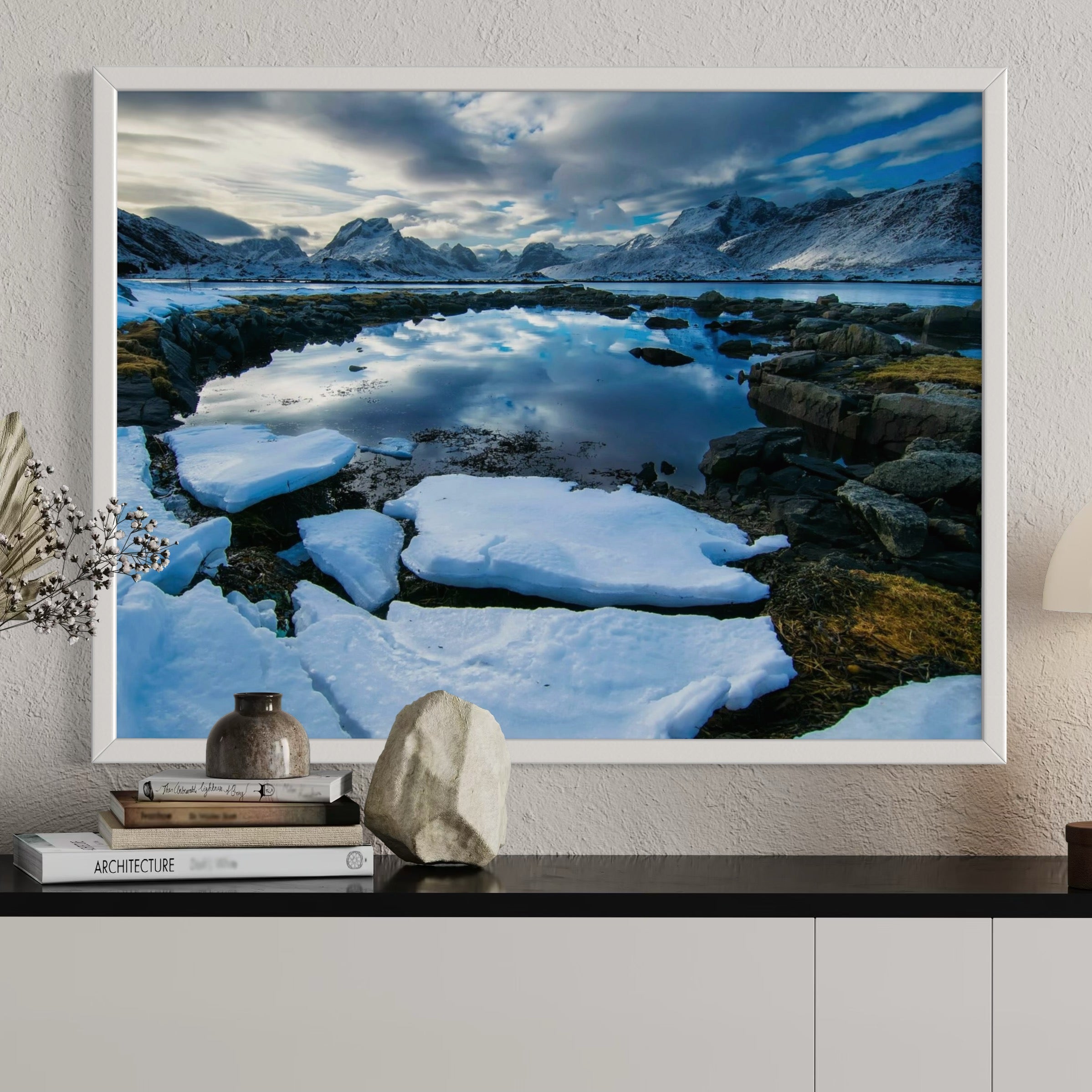 Skies Over Still Water - Moderno Wall Art Wall Art