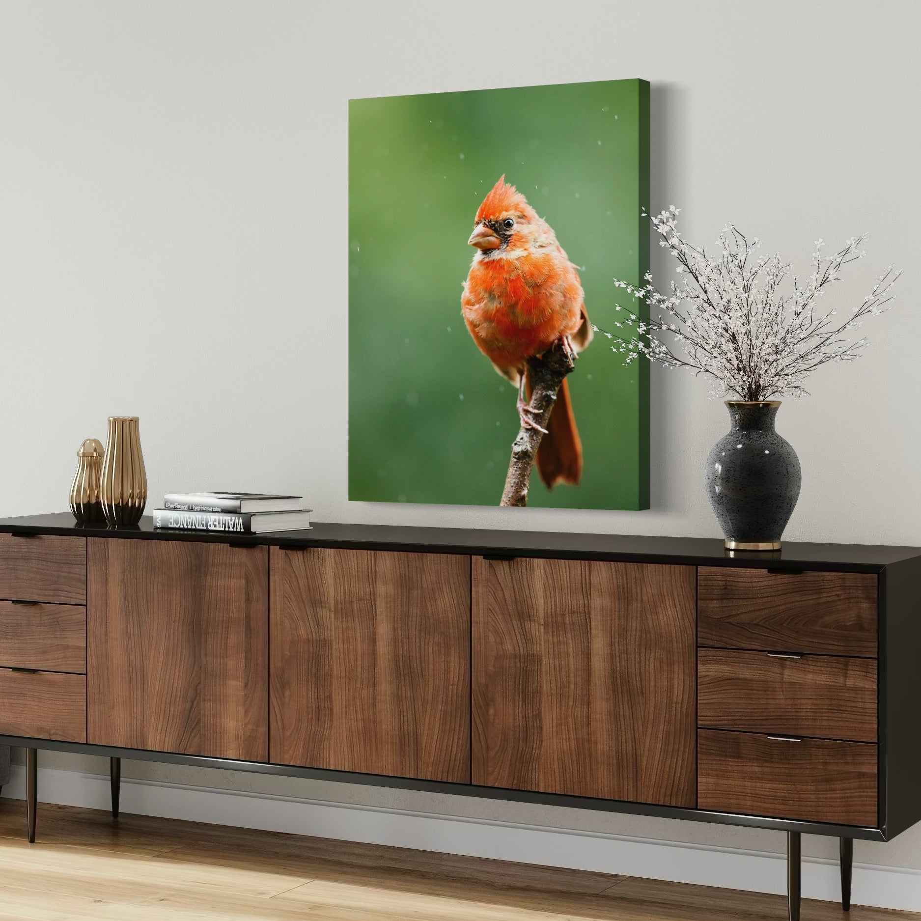 Northern Cardinal II - Moderno Wall Art Wall Art