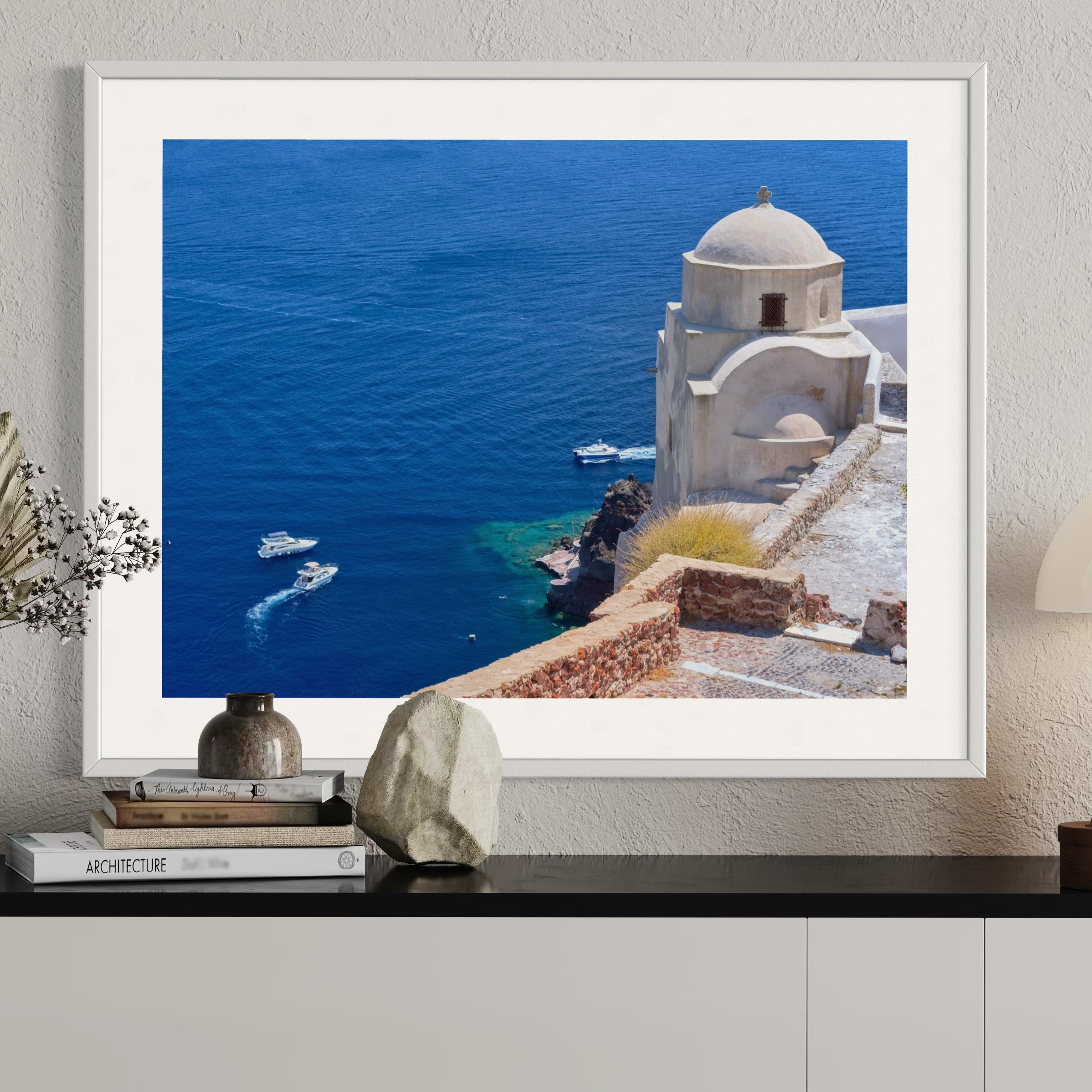 Iconic Greek View - Moderno Wall Art Wall Art