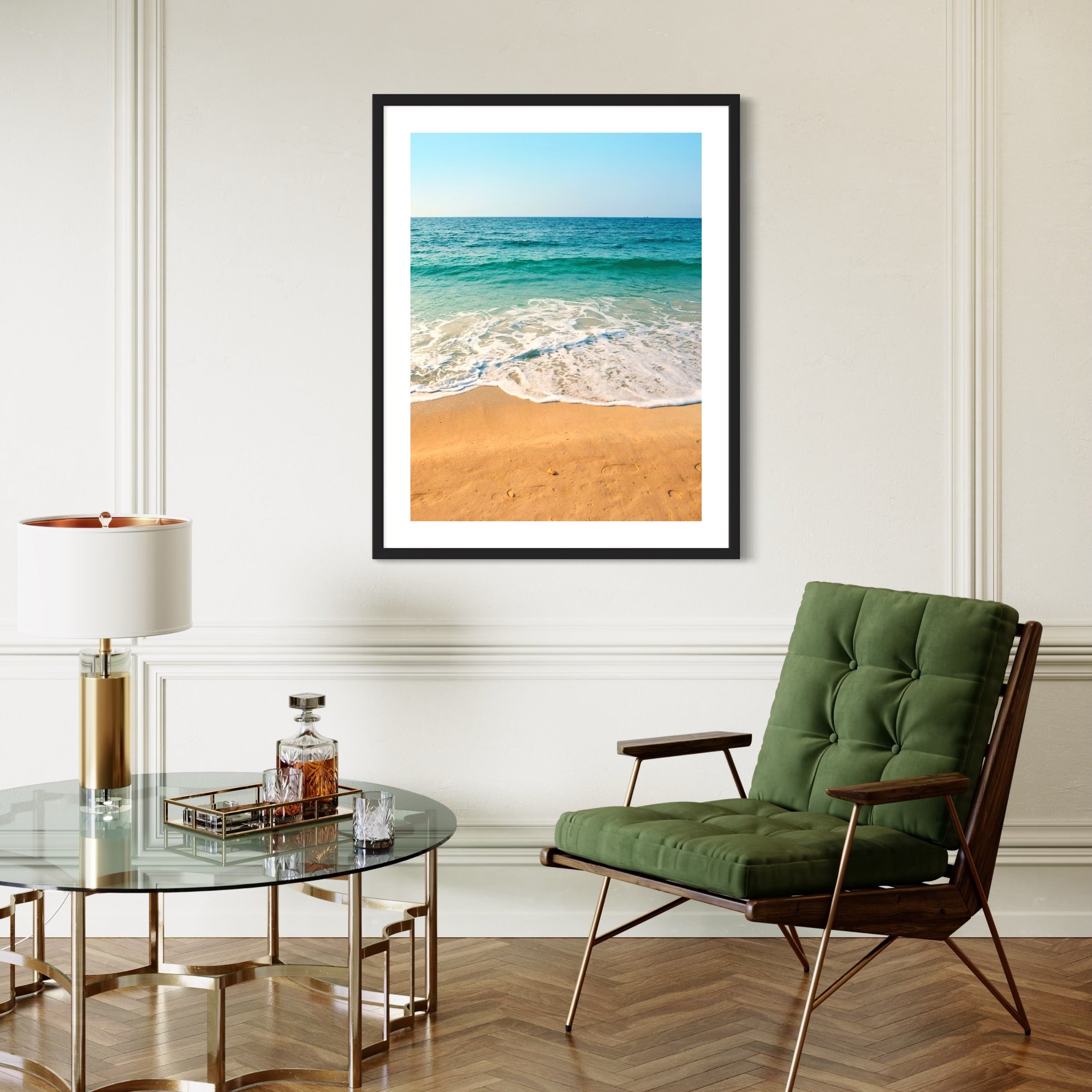 Ocean Kissed Shore - Moderno Wall Art Wall Art
