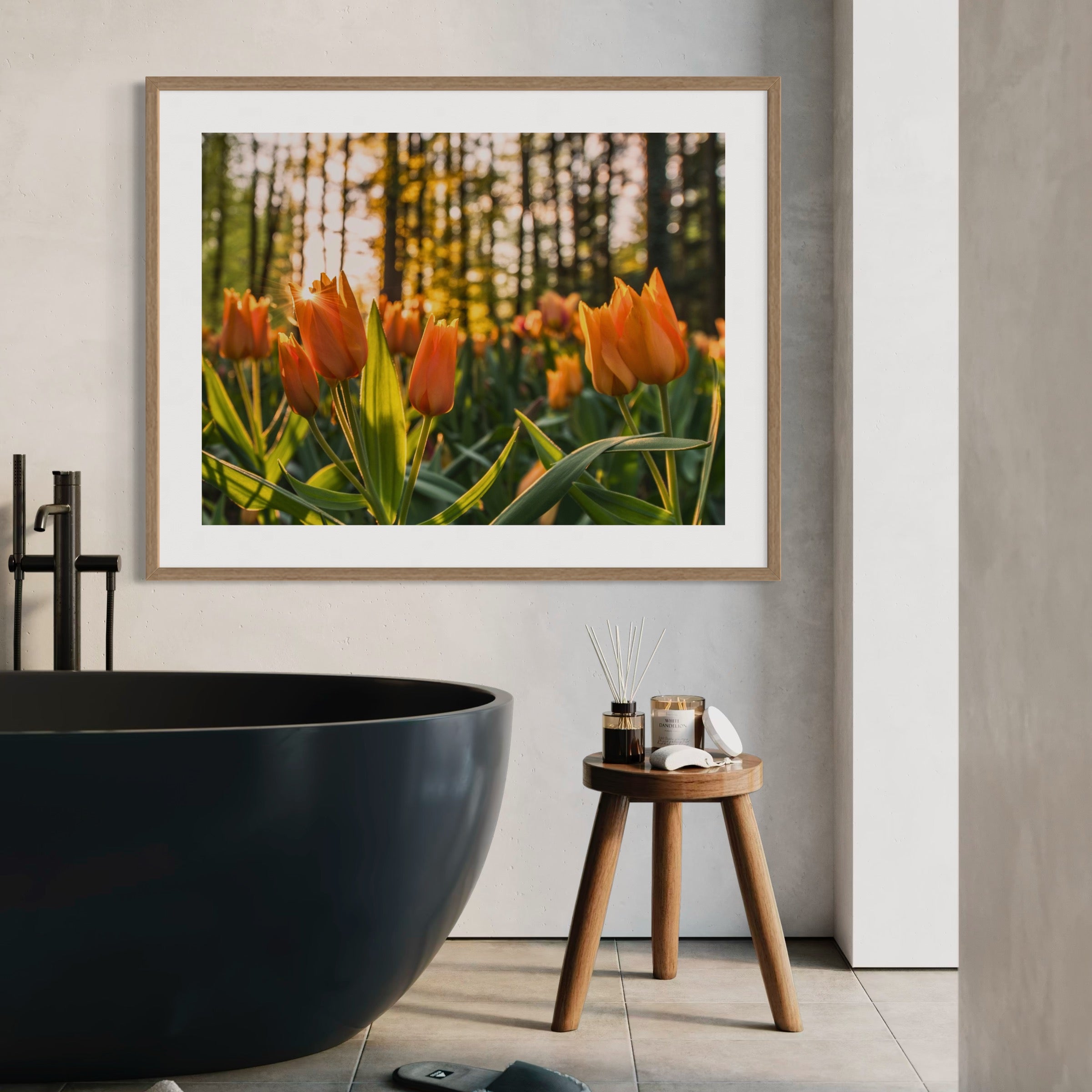 Golden Glow & Blooms - Moderno Wall Art Wall Art