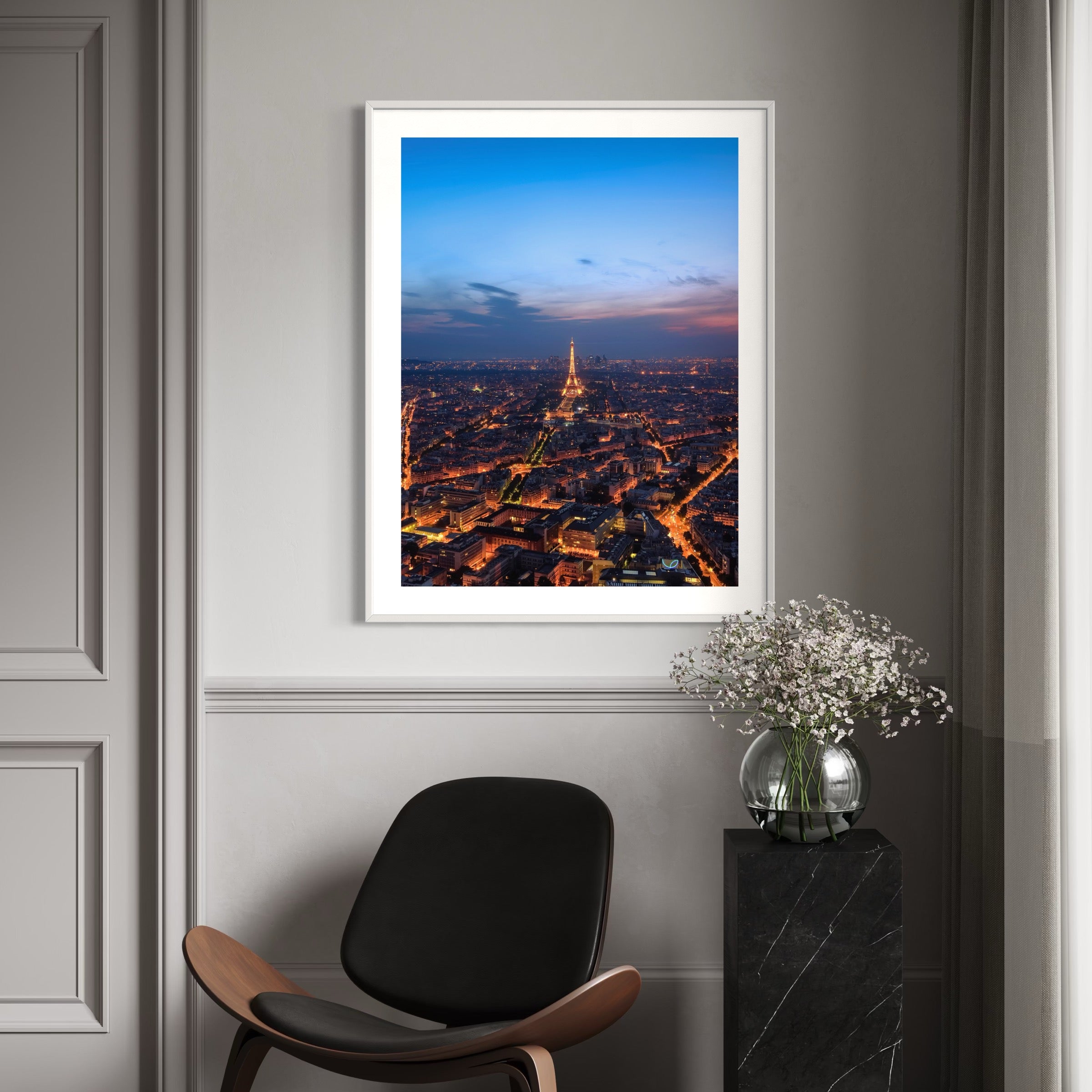 Blue Hour in Paris - Moderno Wall Art Wall Art