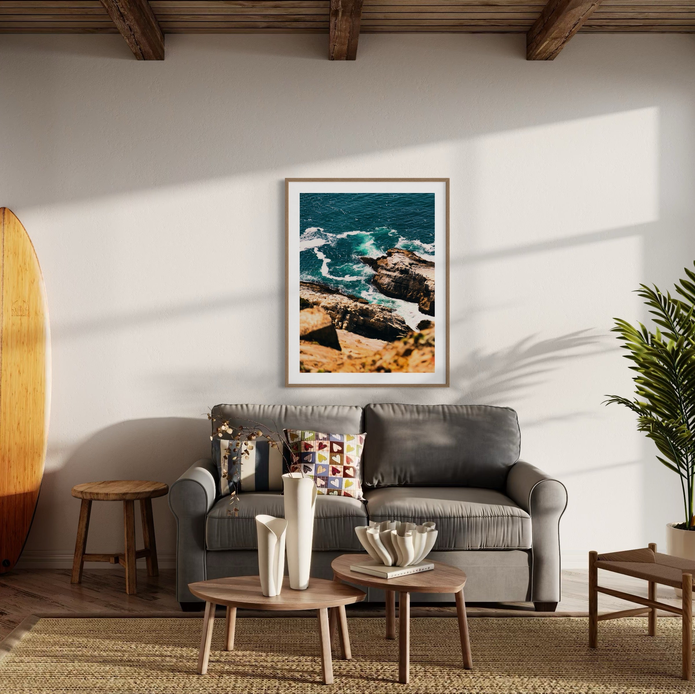 Ocean’s Rugged Edge - Moderno Wall Art Wall Art