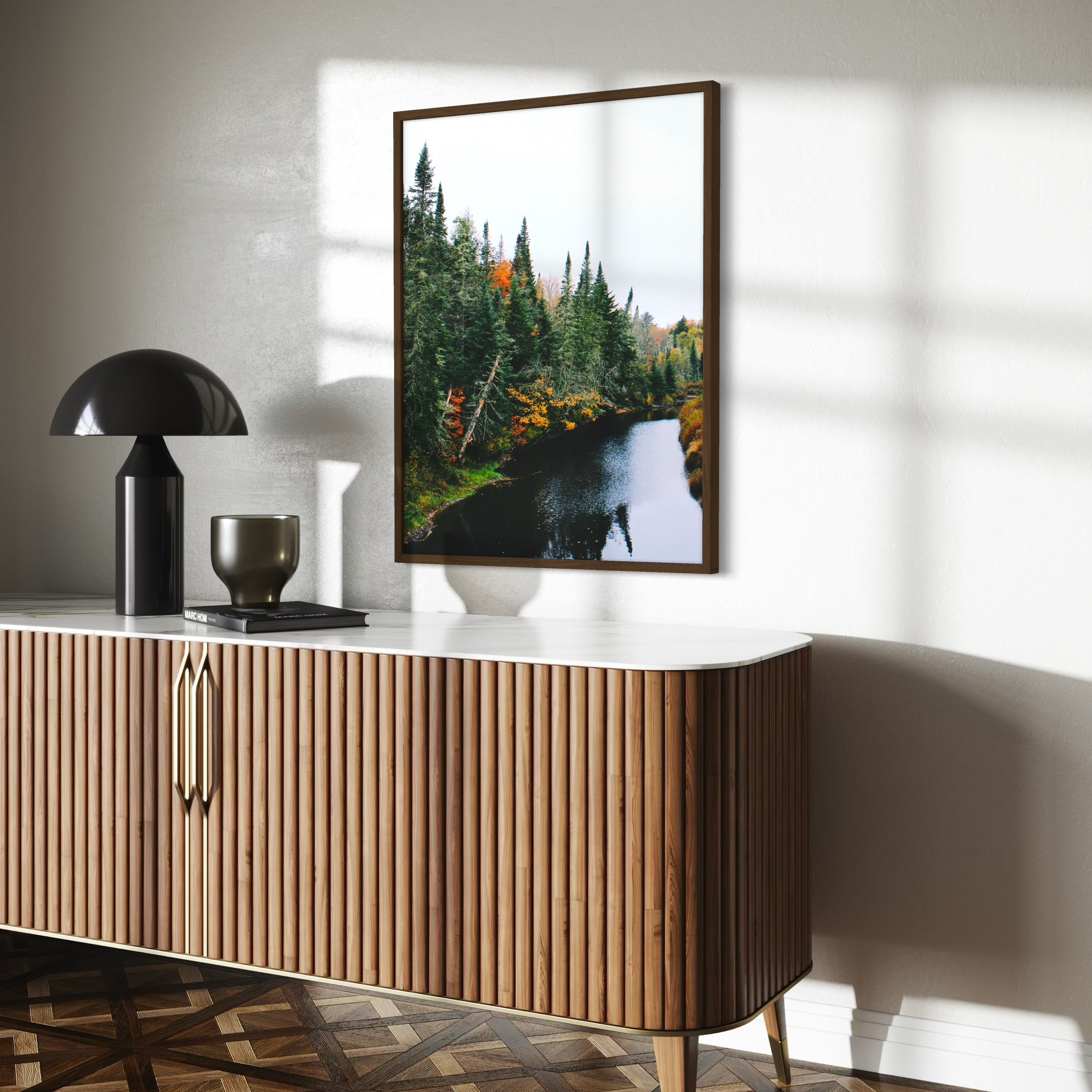 Riverside Reflections - Moderno Wall Art Wall Art