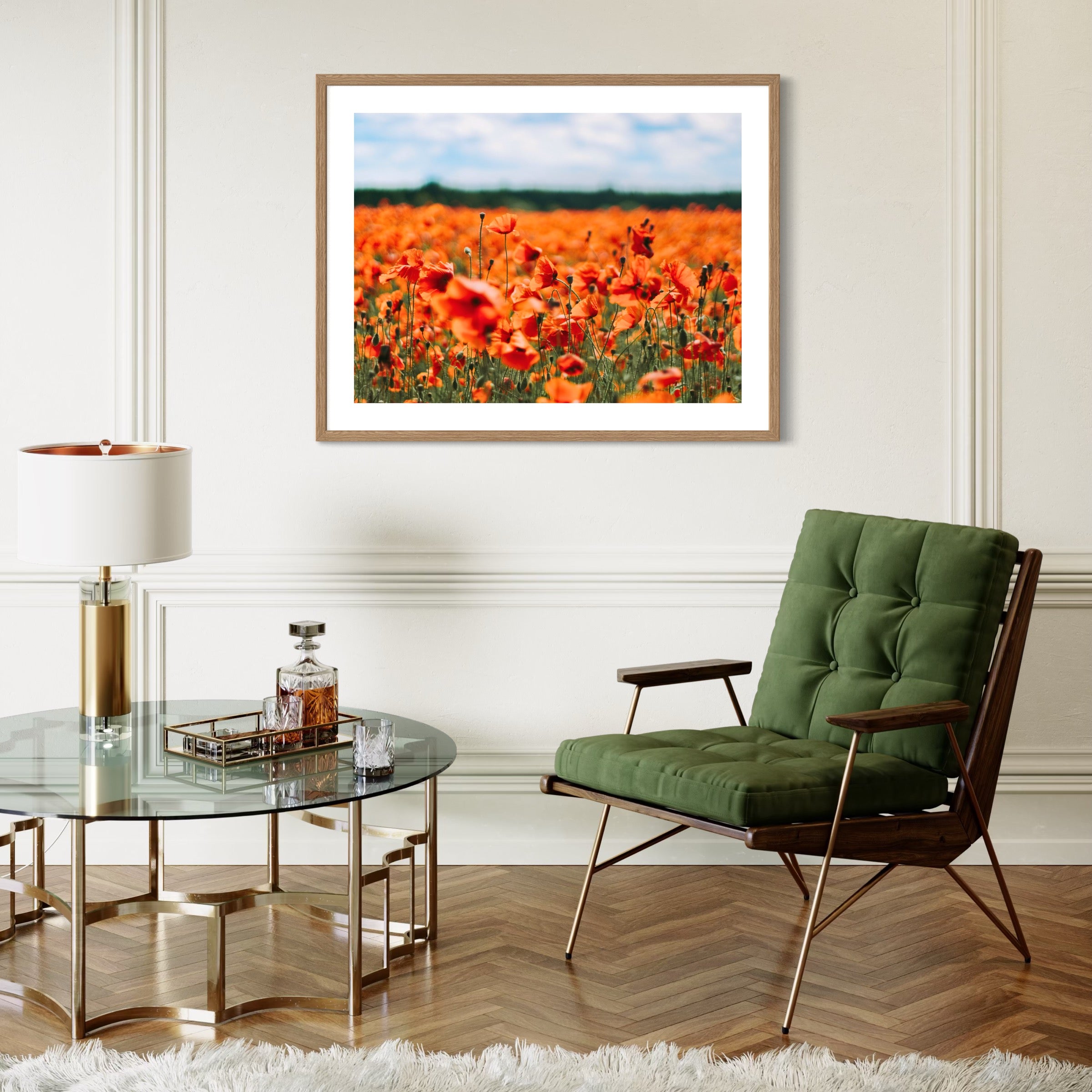 Scarlet Horizon - Moderno Wall Art Wall Art