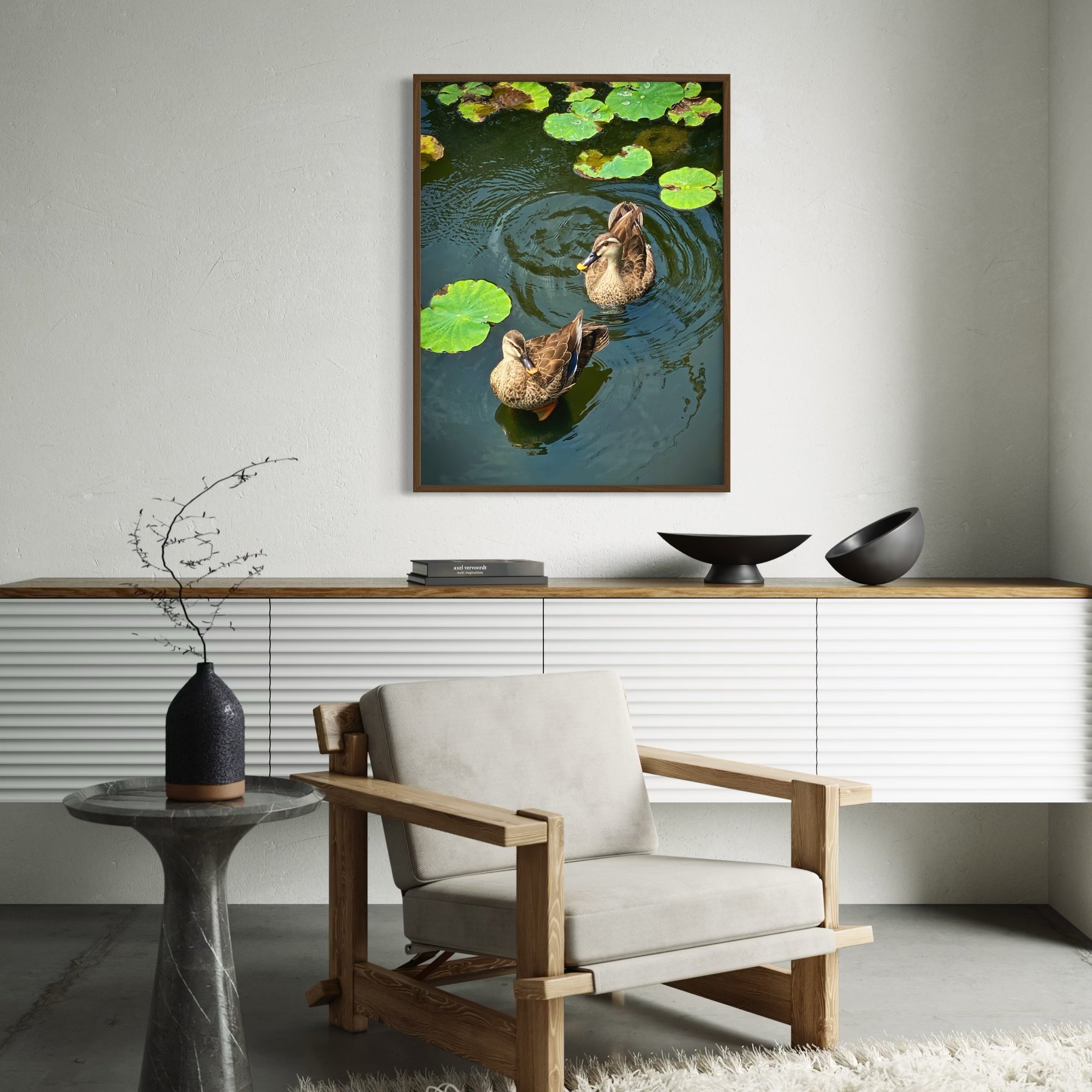 Among the Lily Pads - Moderno Wall Art Wall Art