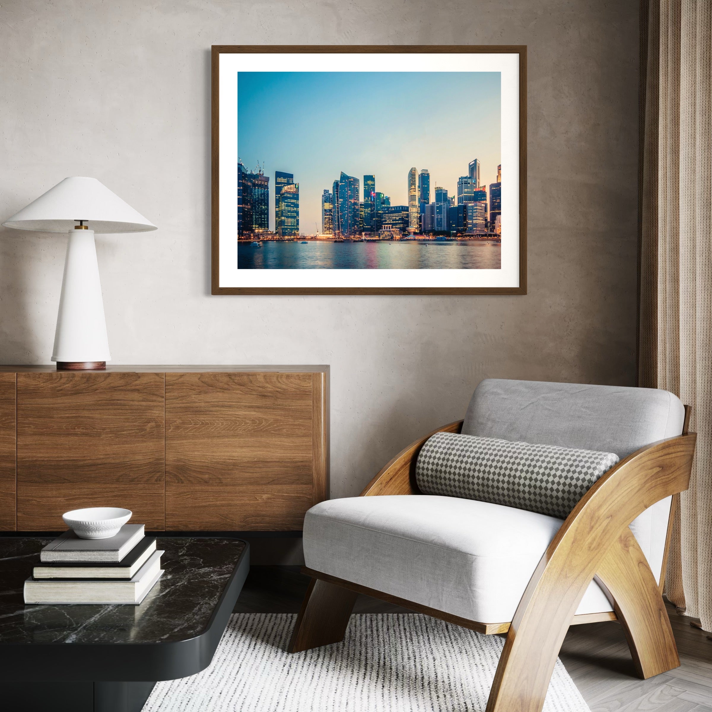 Singapore Skyline - Moderno Wall Art Wall Art