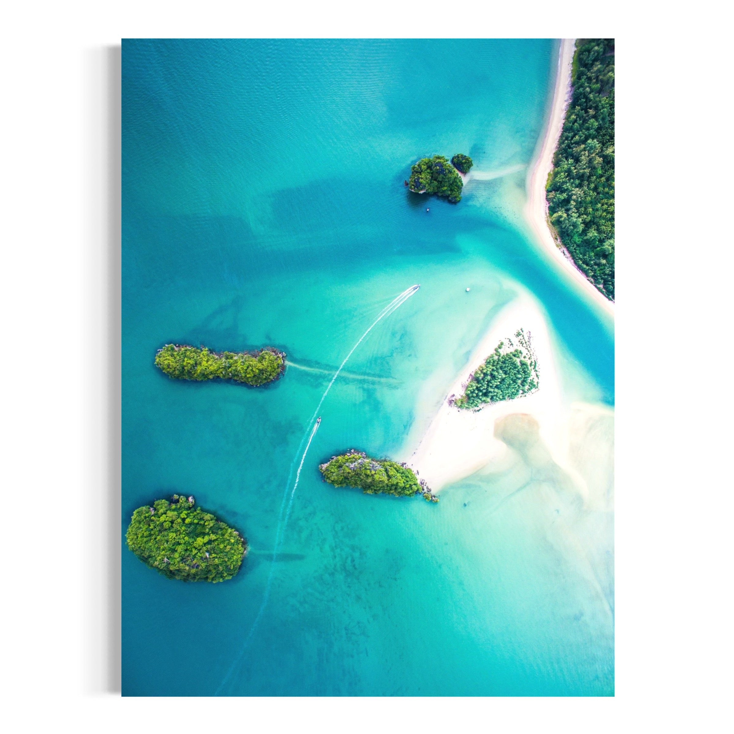 Tropical Escape from Above - Moderno Wall Art Wall Art