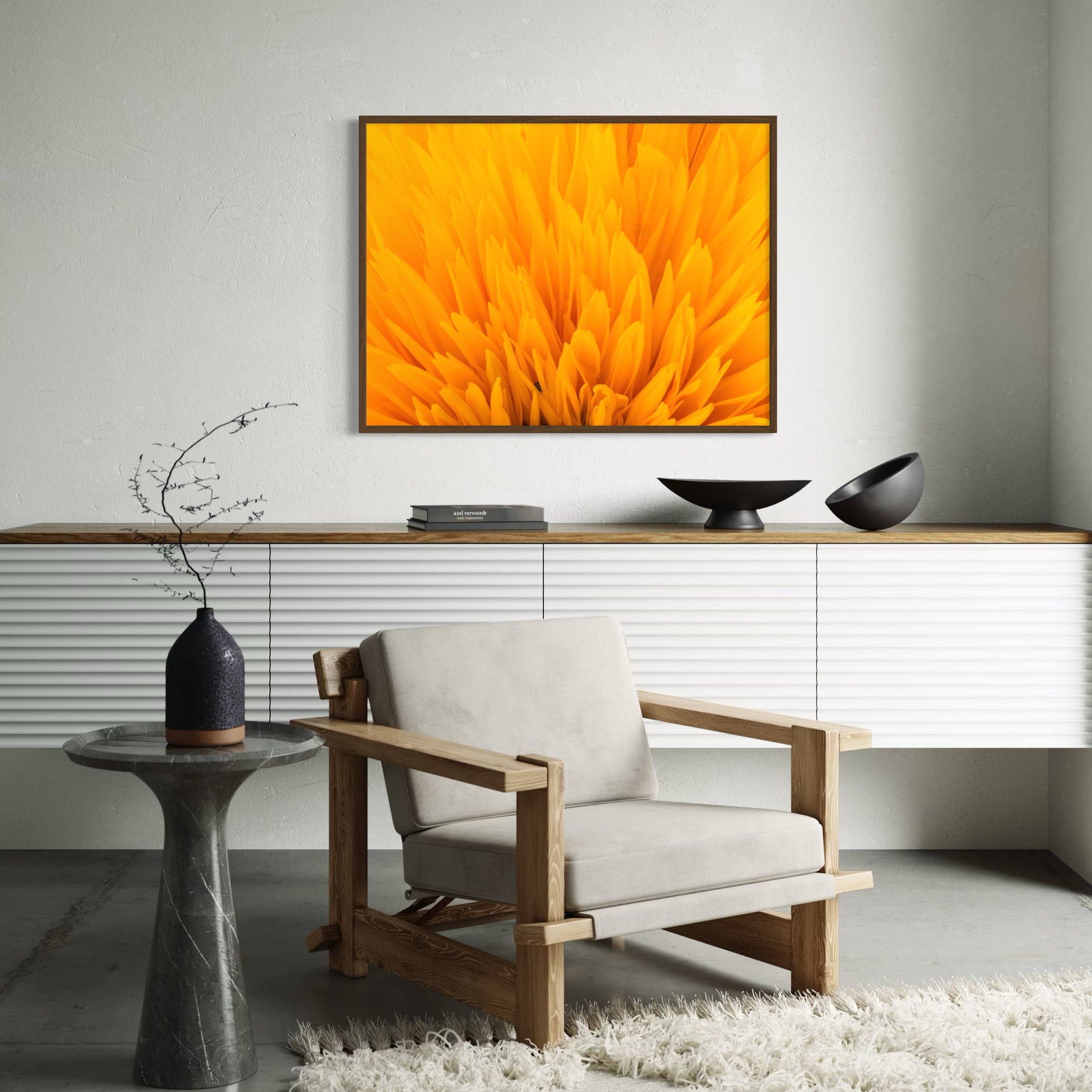 Golden Bloom - Moderno Wall Art Wall Art