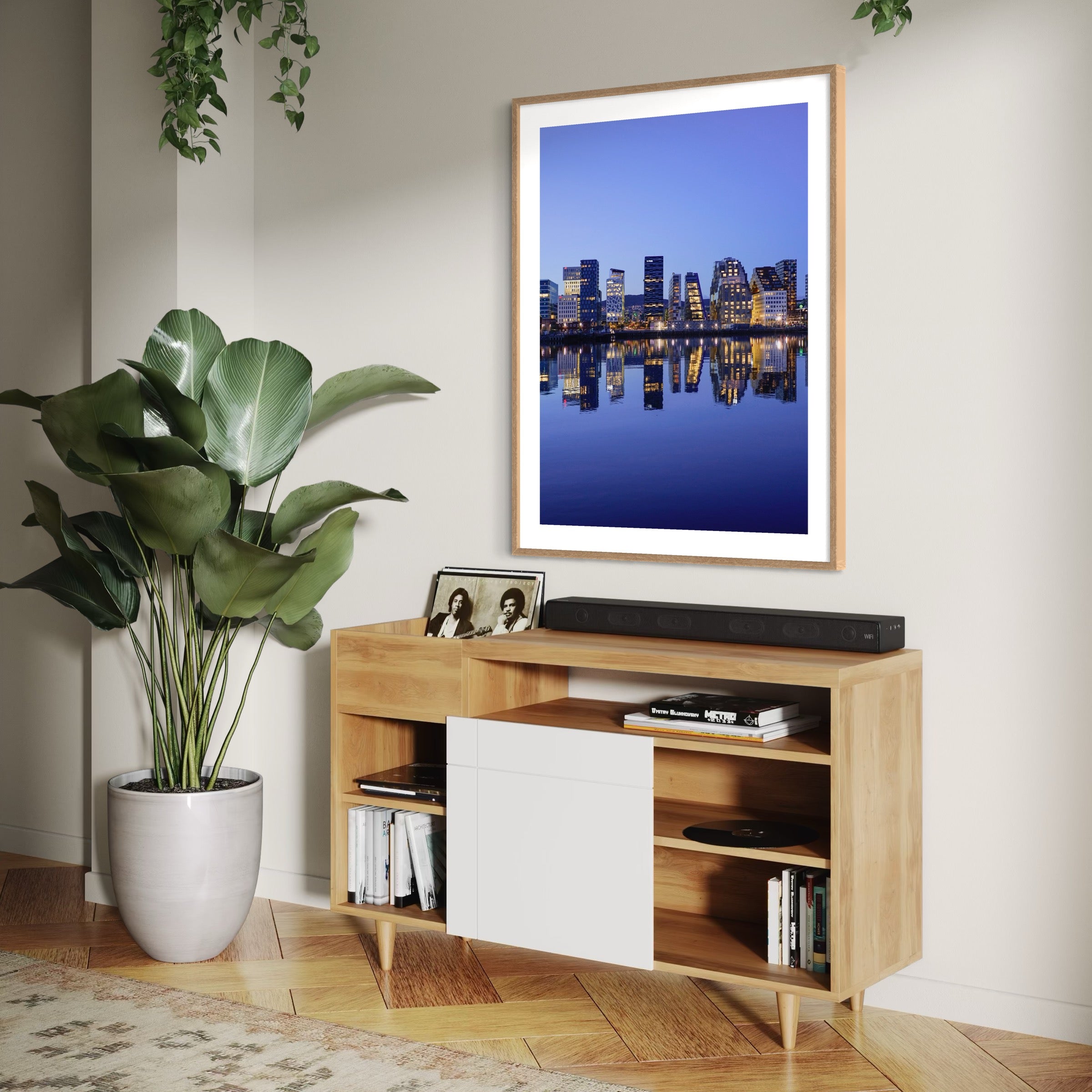 Oslo Skyline Glow - Moderno Wall Art Wall Art