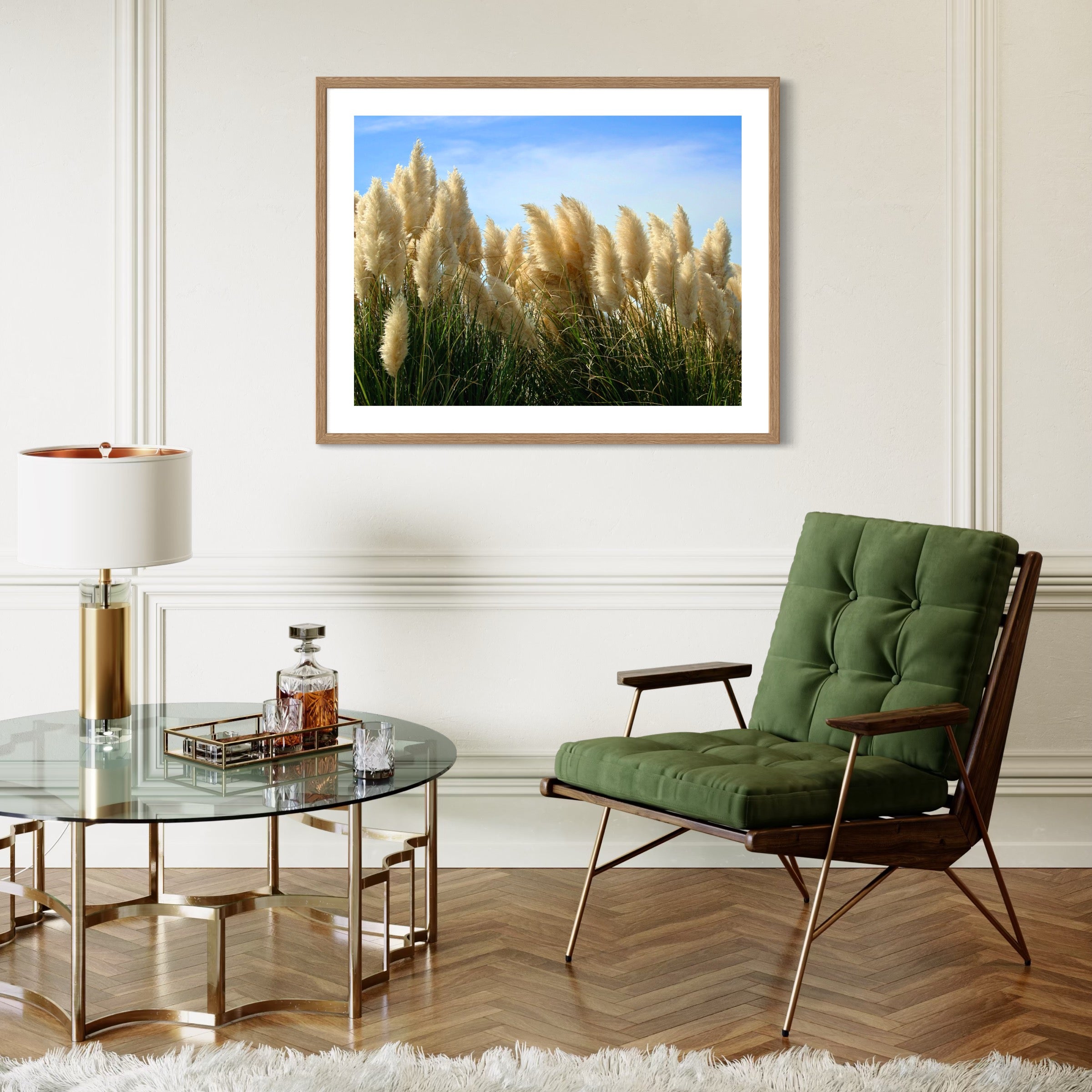 Pampas in the Breeze - Moderno Wall Art Wall Art