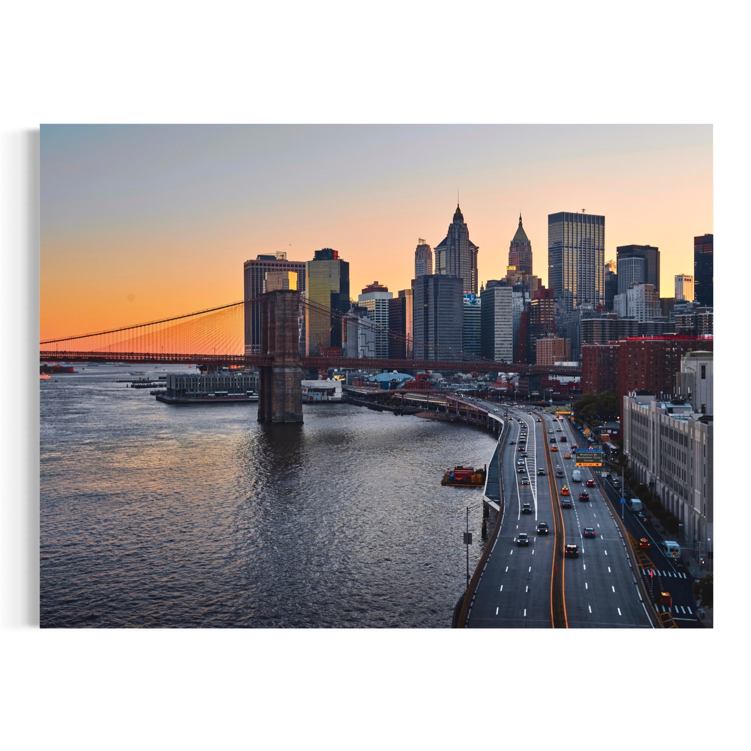 Golden Hour Drive - Moderno Wall Art Wall Art