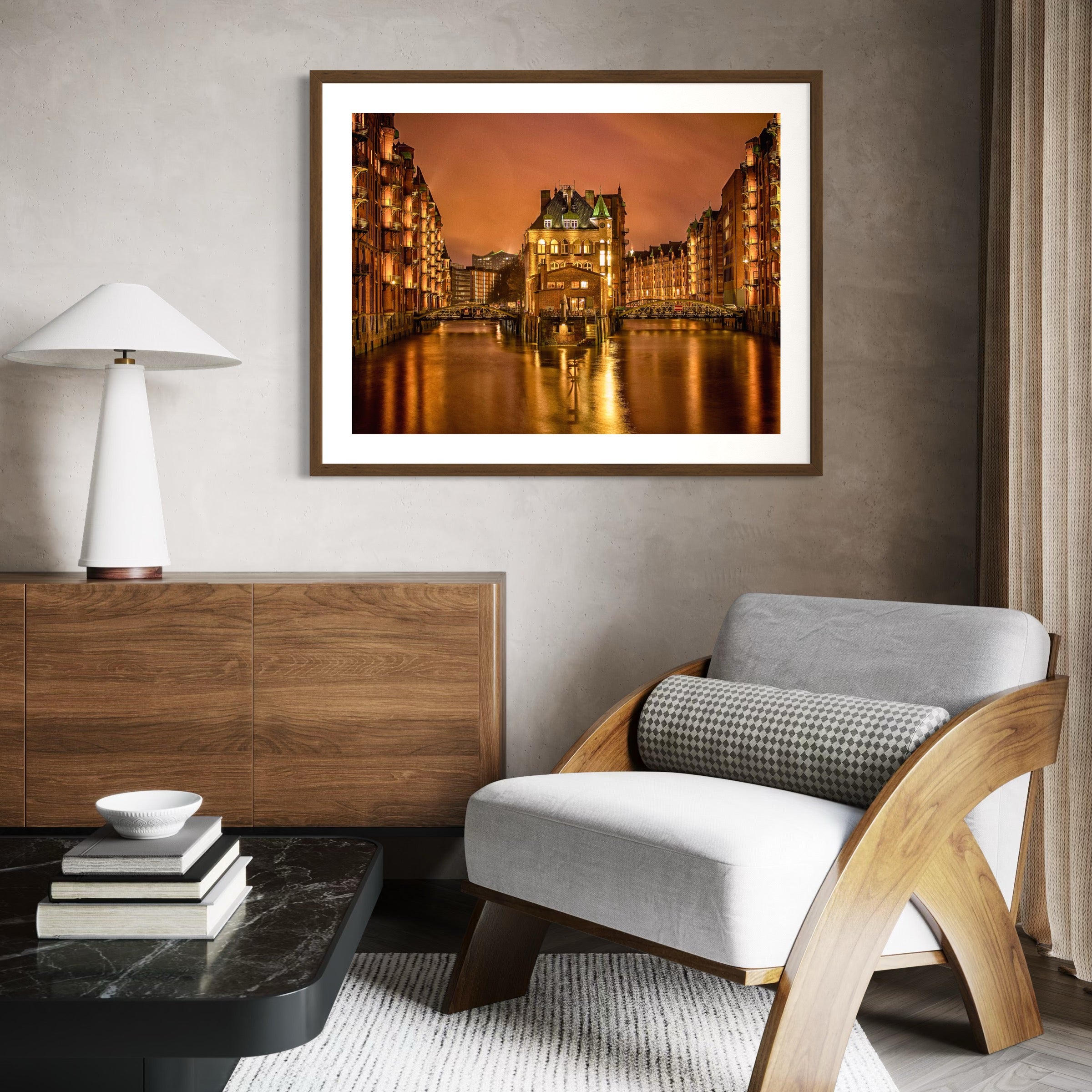 Golden Speicherstadt - Moderno Wall Art Wall Art