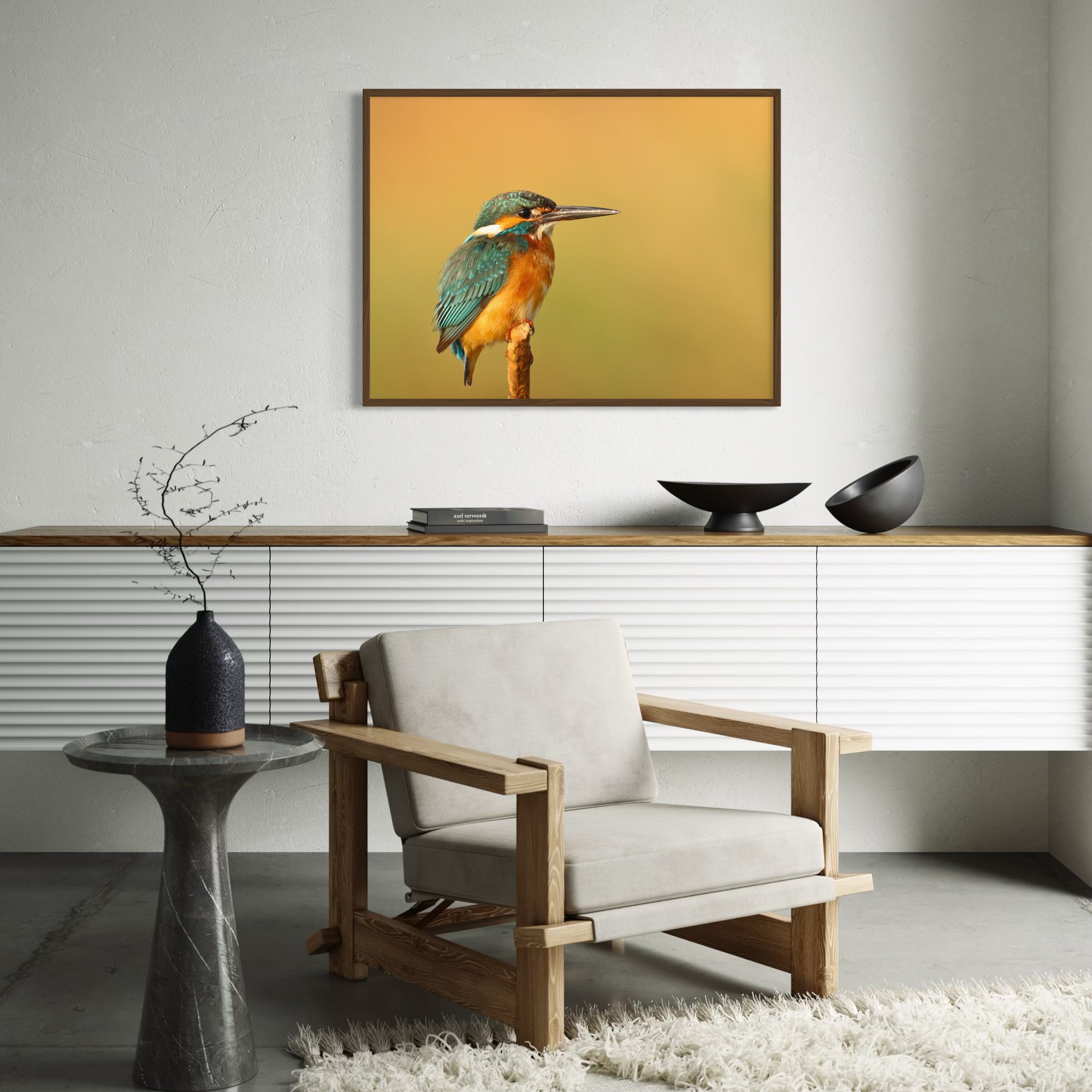 Kingfisher Perch - Moderno Wall Art Wall Art