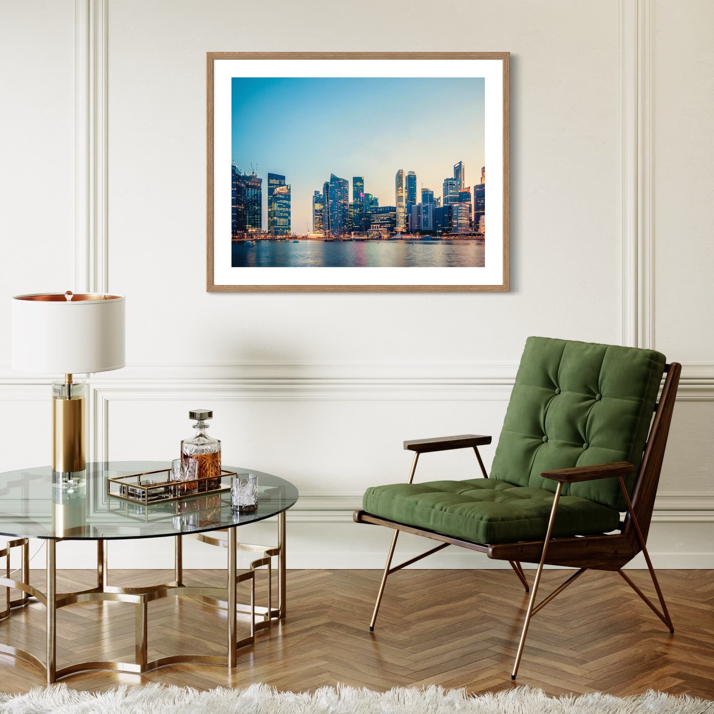Singapore Skyline - Moderno Wall Art Wall Art