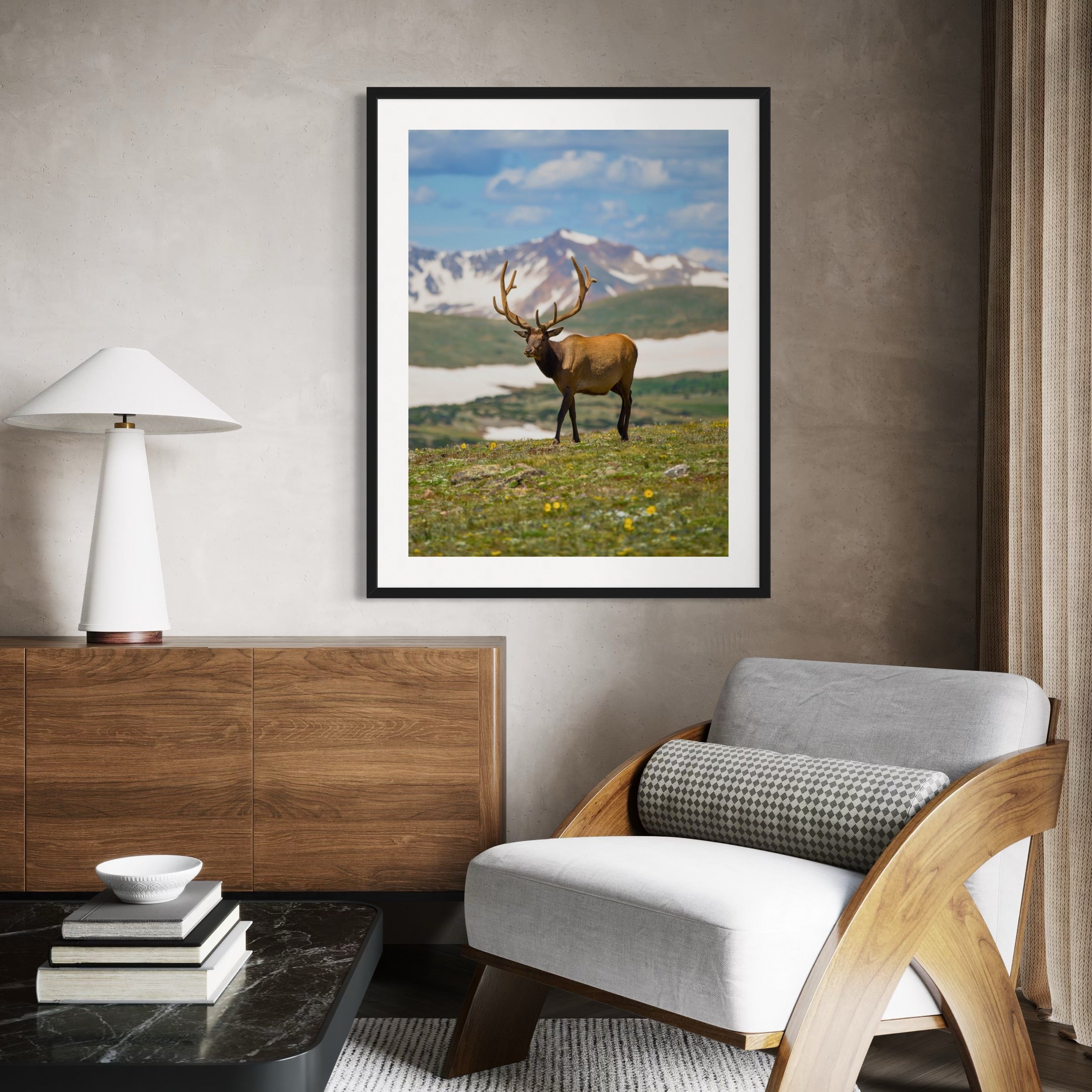 Deer in the Highlands - Moderno Wall Art Wall Art