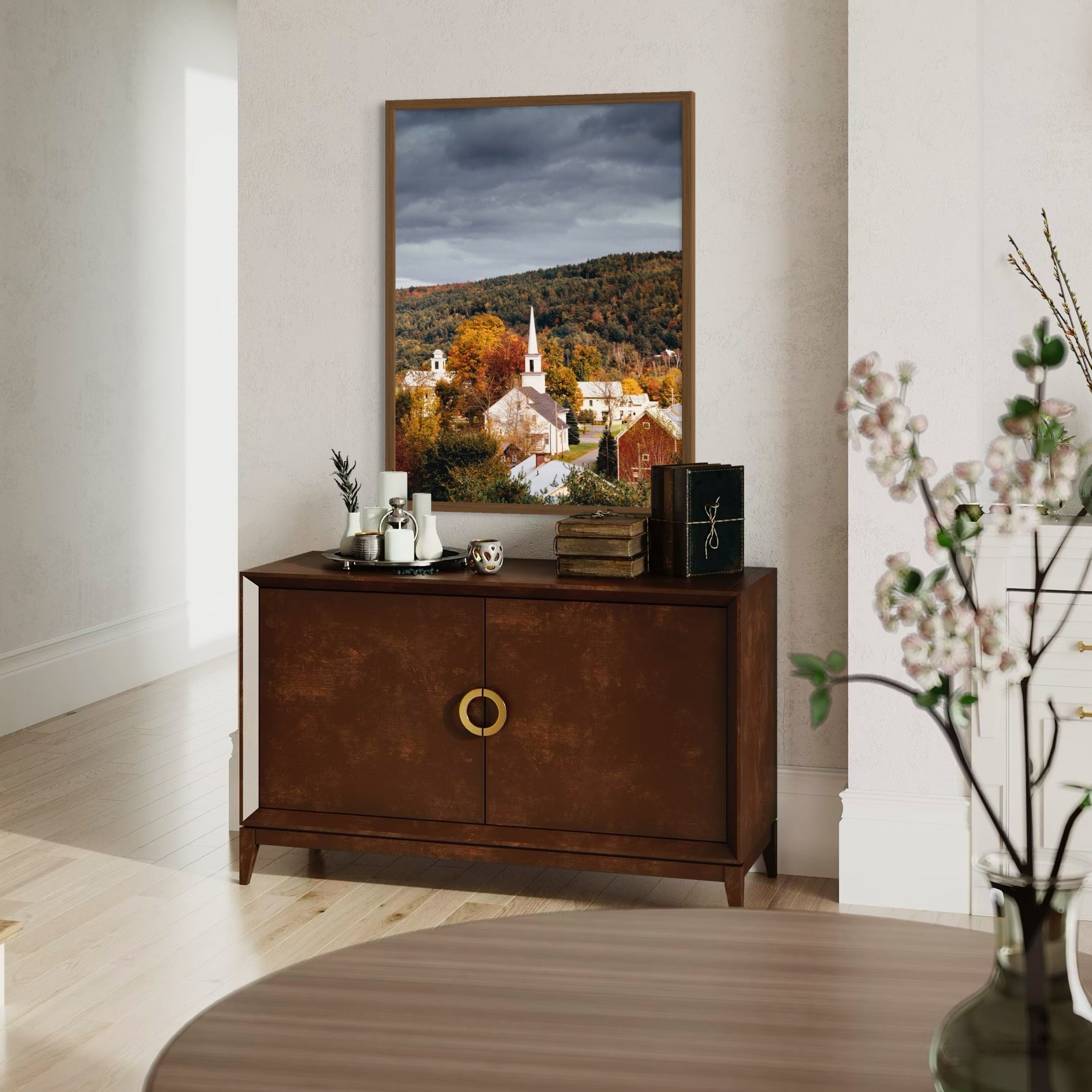 Village in Autumn - Moderno Wall Art Wall Art