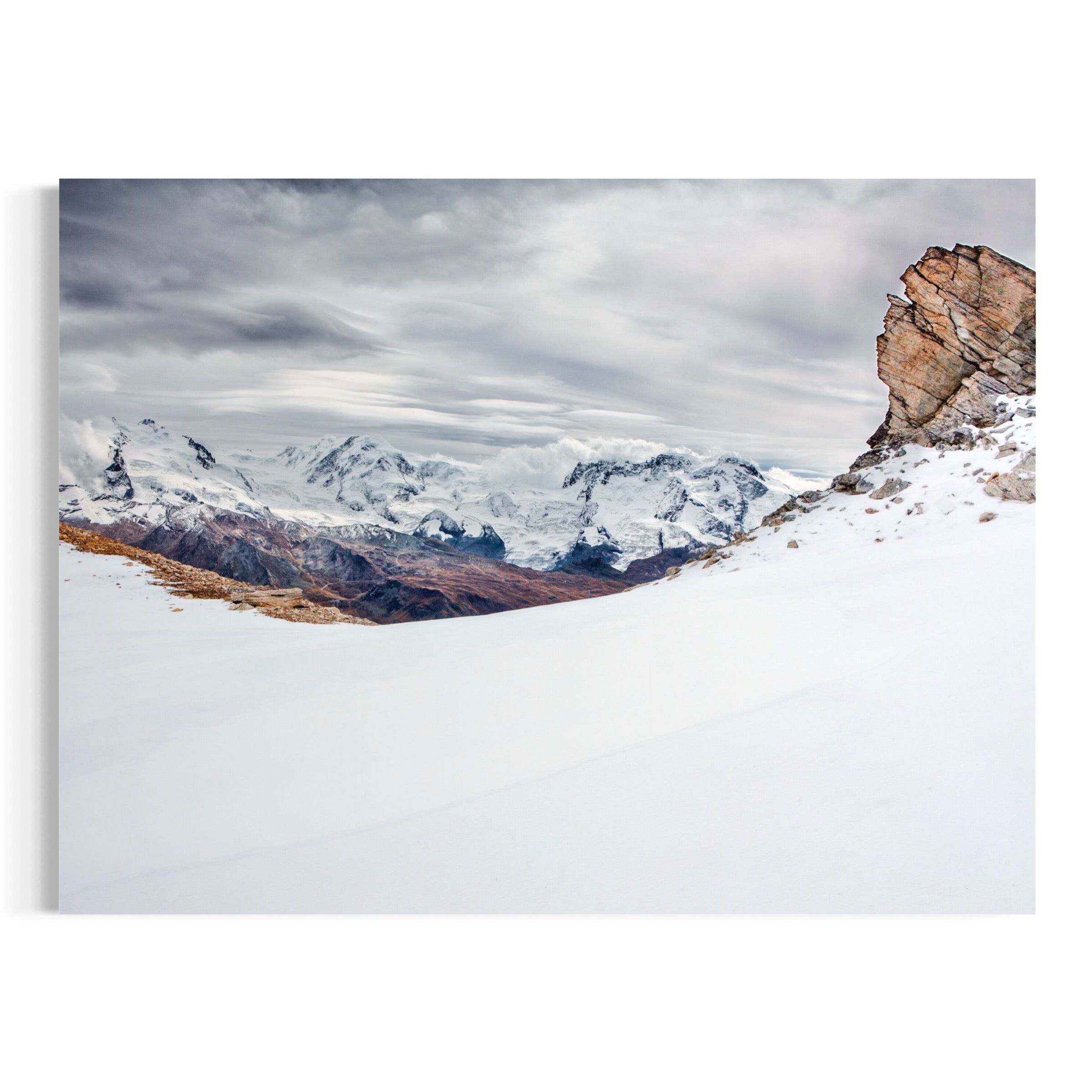 Approaching Snowfall in the Alps - Moderno Wall Art Wall Art