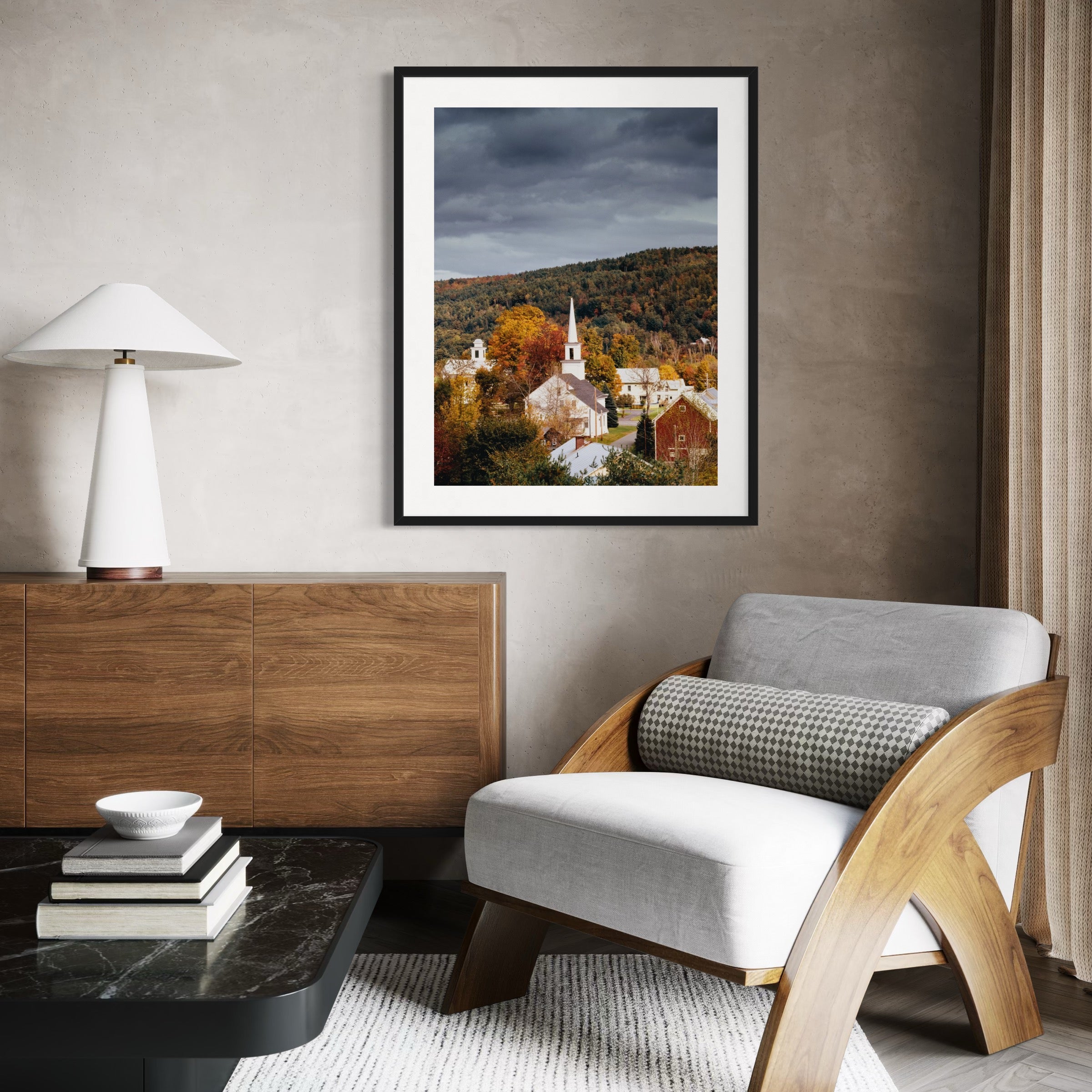 Village in Autumn - Moderno Wall Art Wall Art