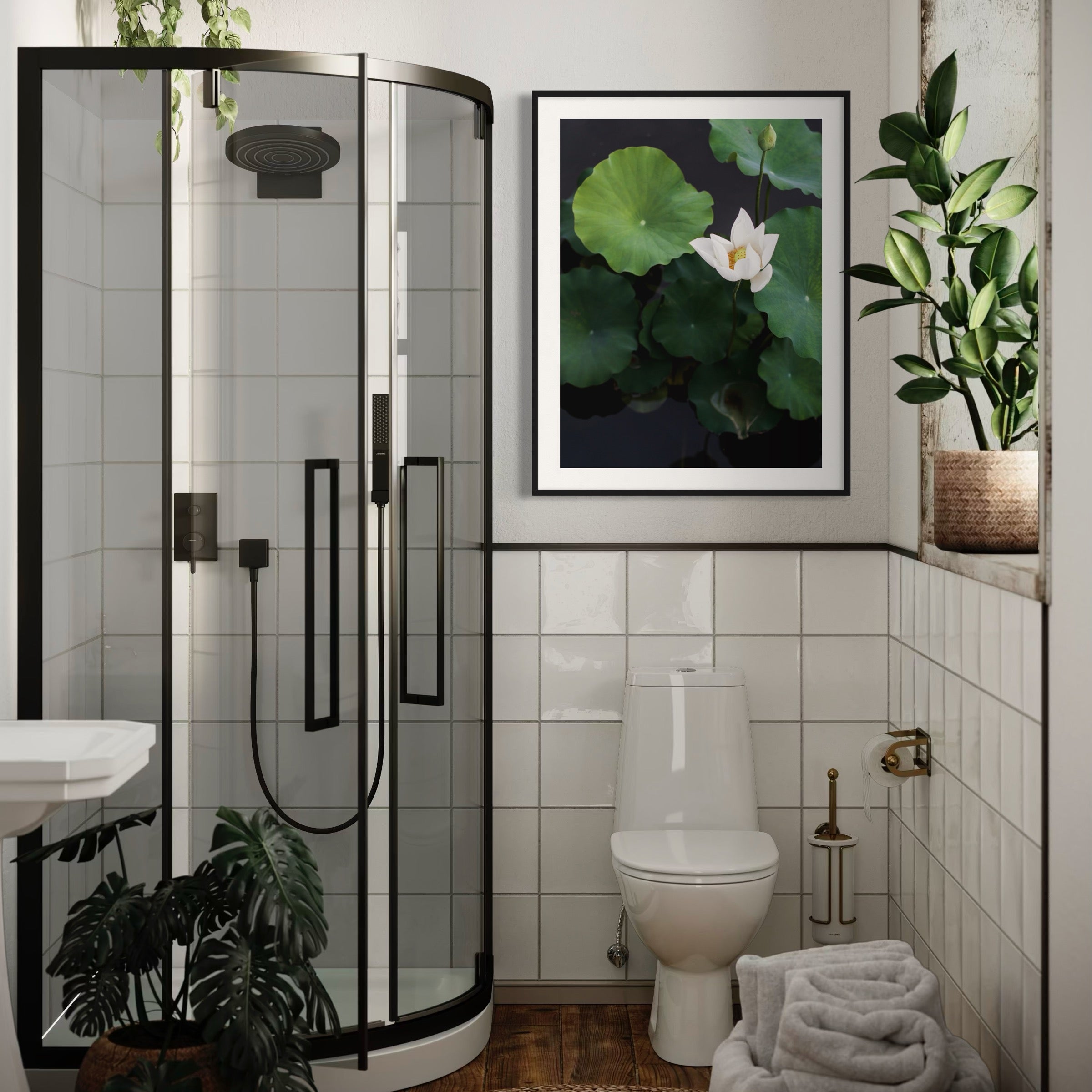 Grace in the Pond - Moderno Wall Art Wall Art