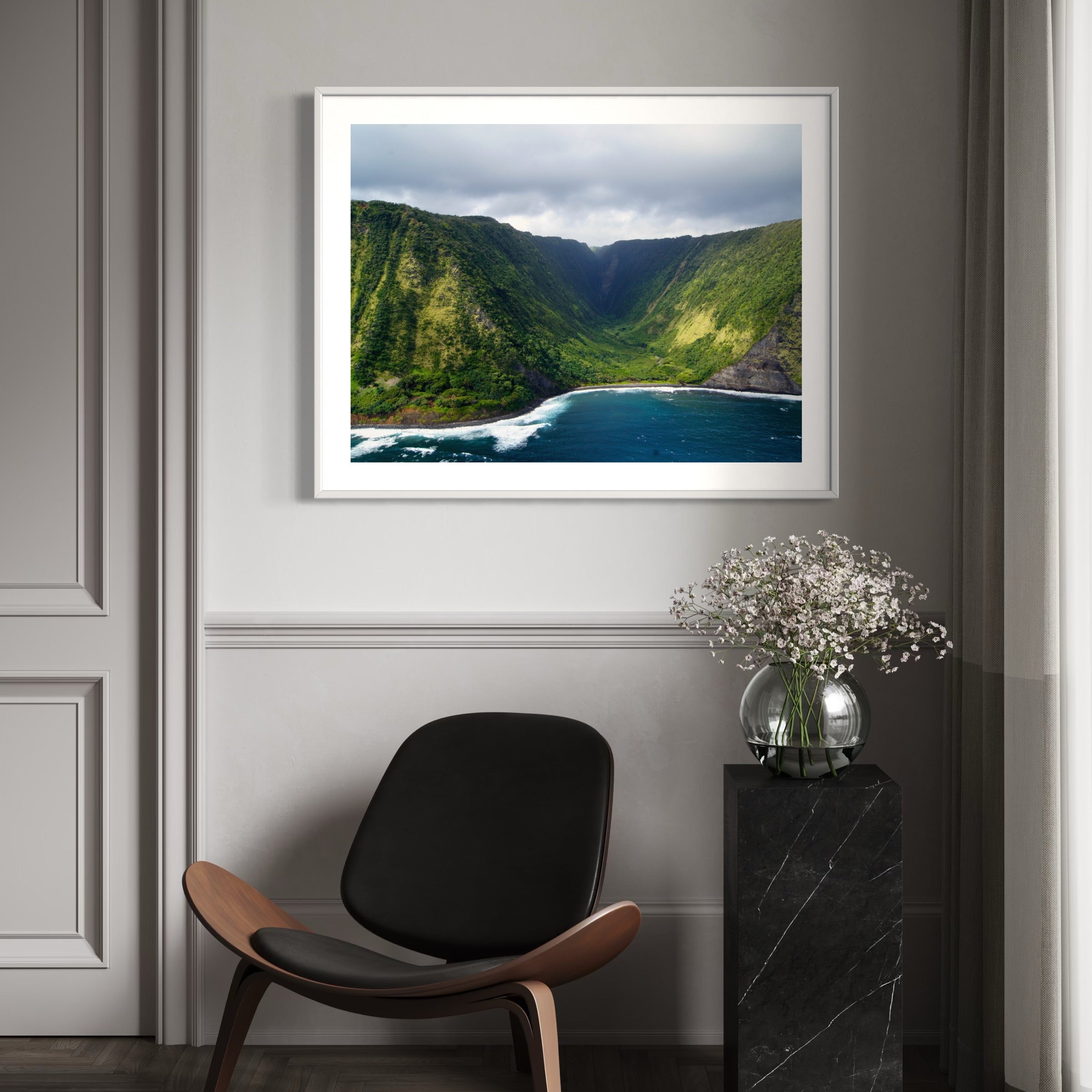 Lush Peaks and Ocean Views - Moderno Wall Art Wall Art