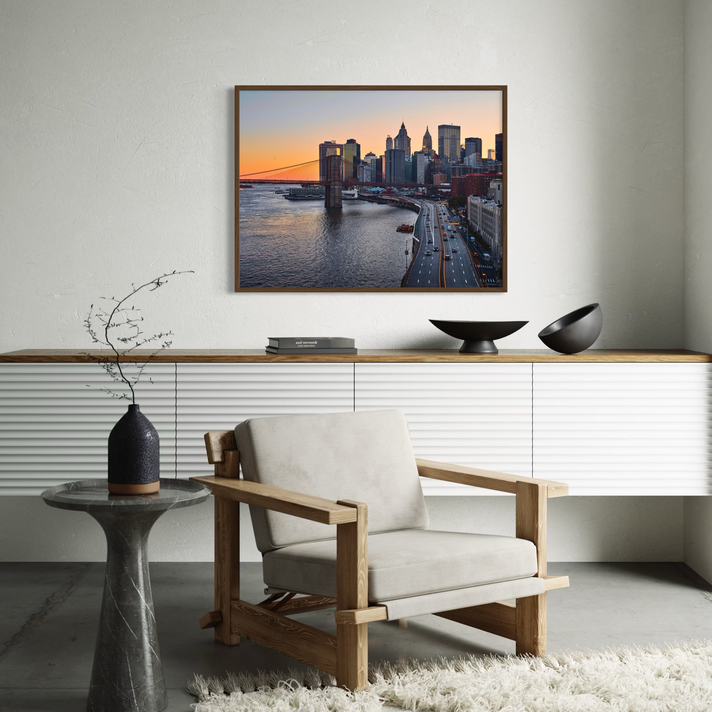 Golden Hour Drive - Moderno Wall Art Wall Art