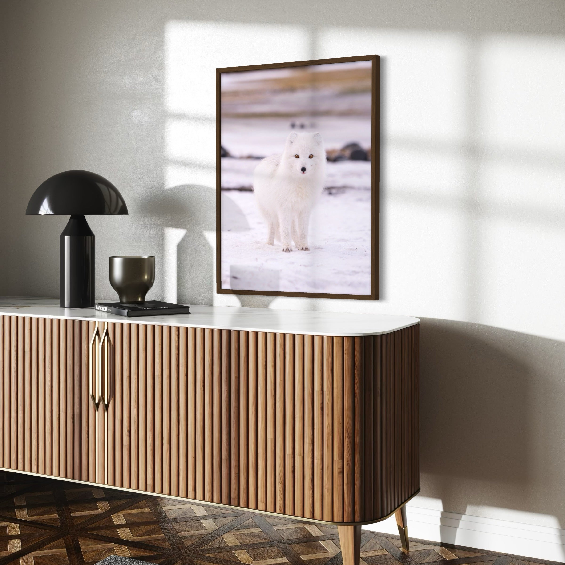 Winter's Silent Hunter - Moderno Wall Art Wall Art