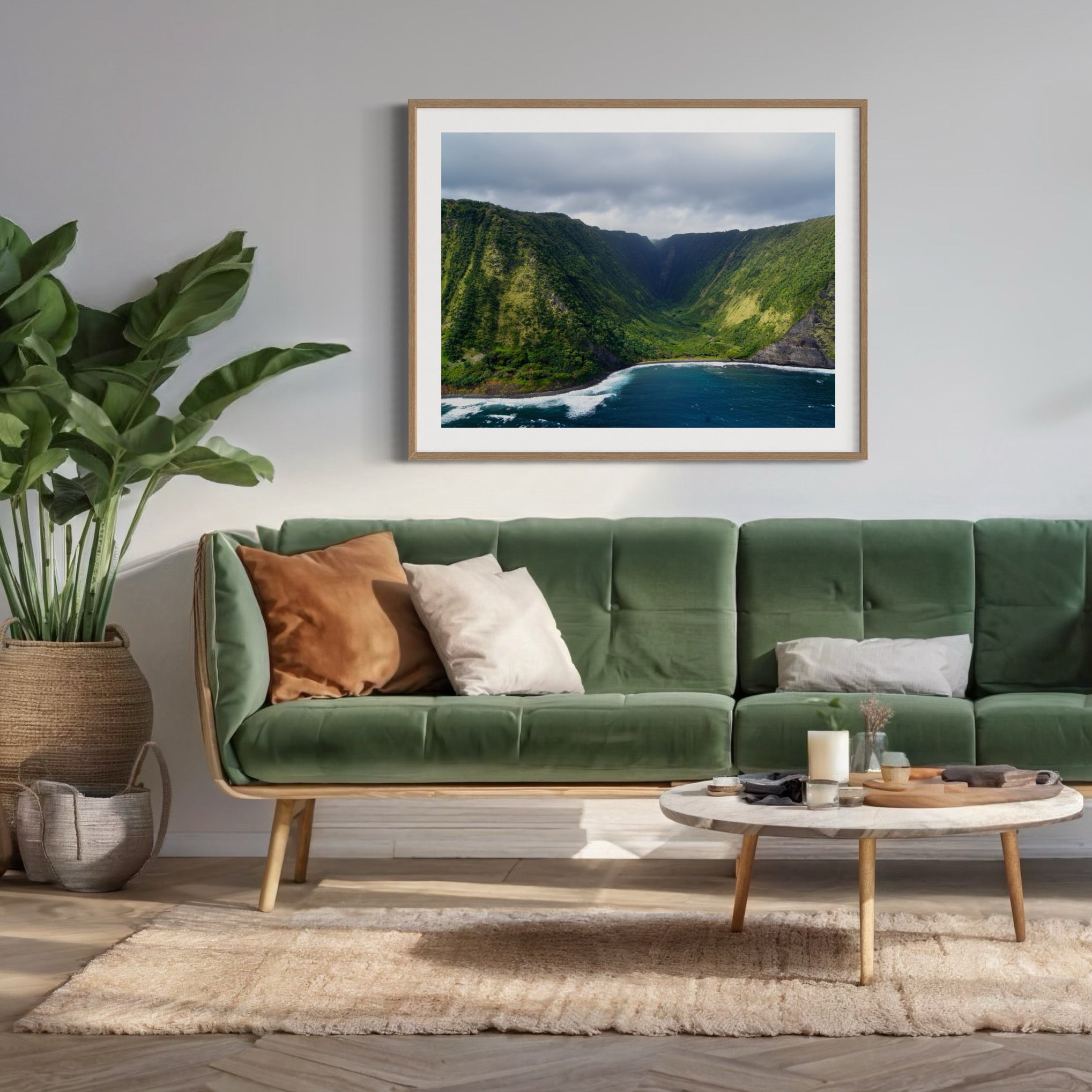 Lush Peaks and Ocean Views - Moderno Wall Art Wall Art