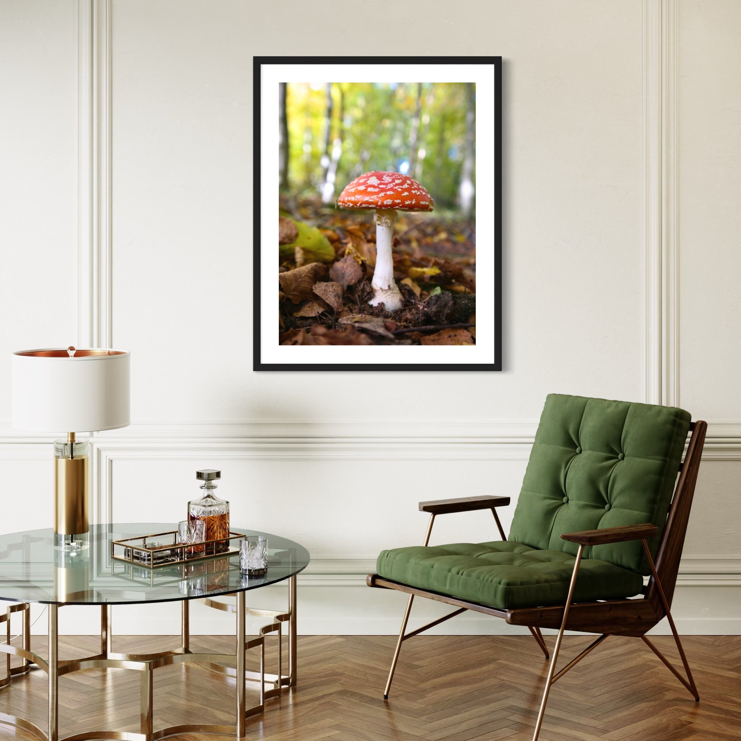 Red Cap Mushroom - Moderno Wall Art Wall Art