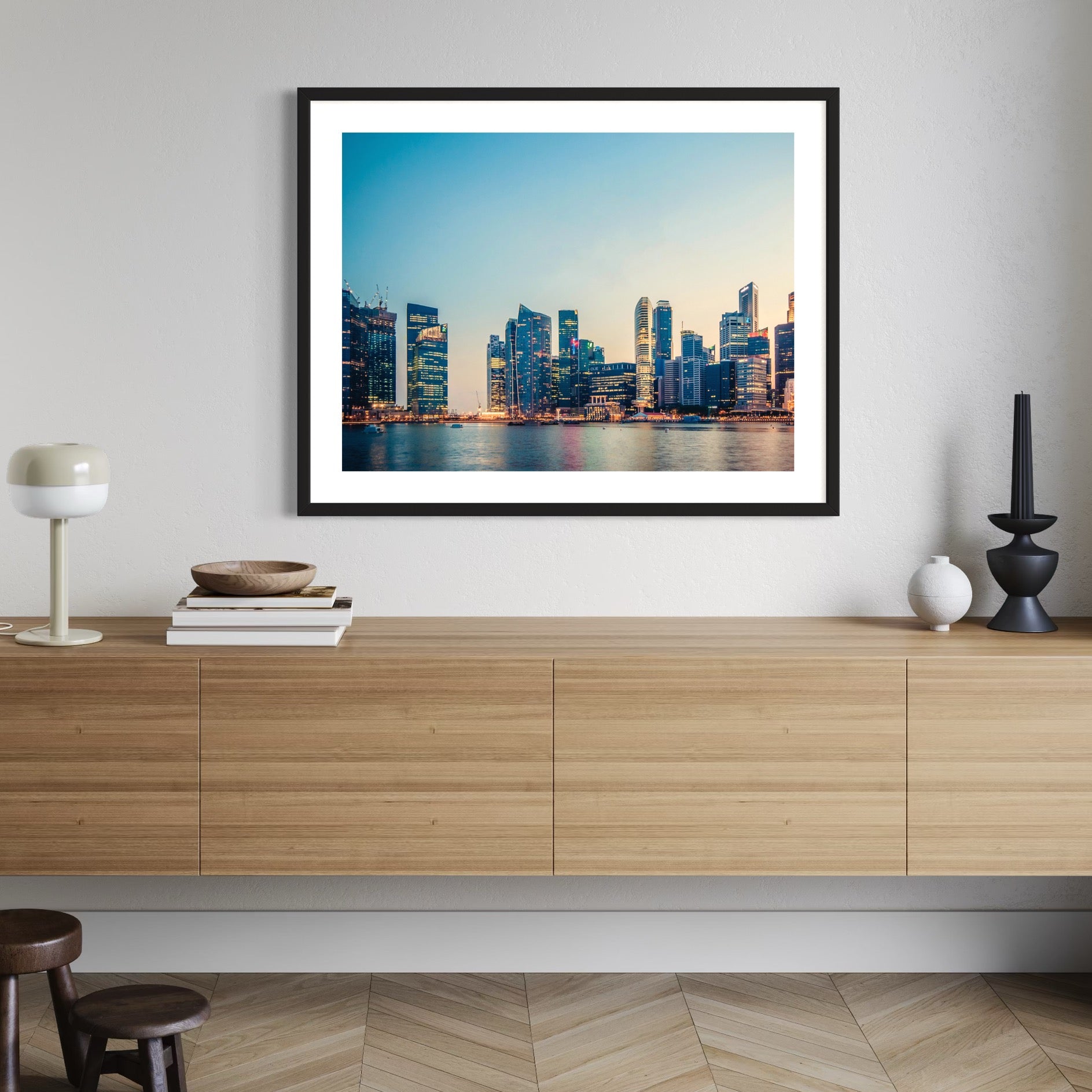 Singapore Skyline - Moderno Wall Art Wall Art
