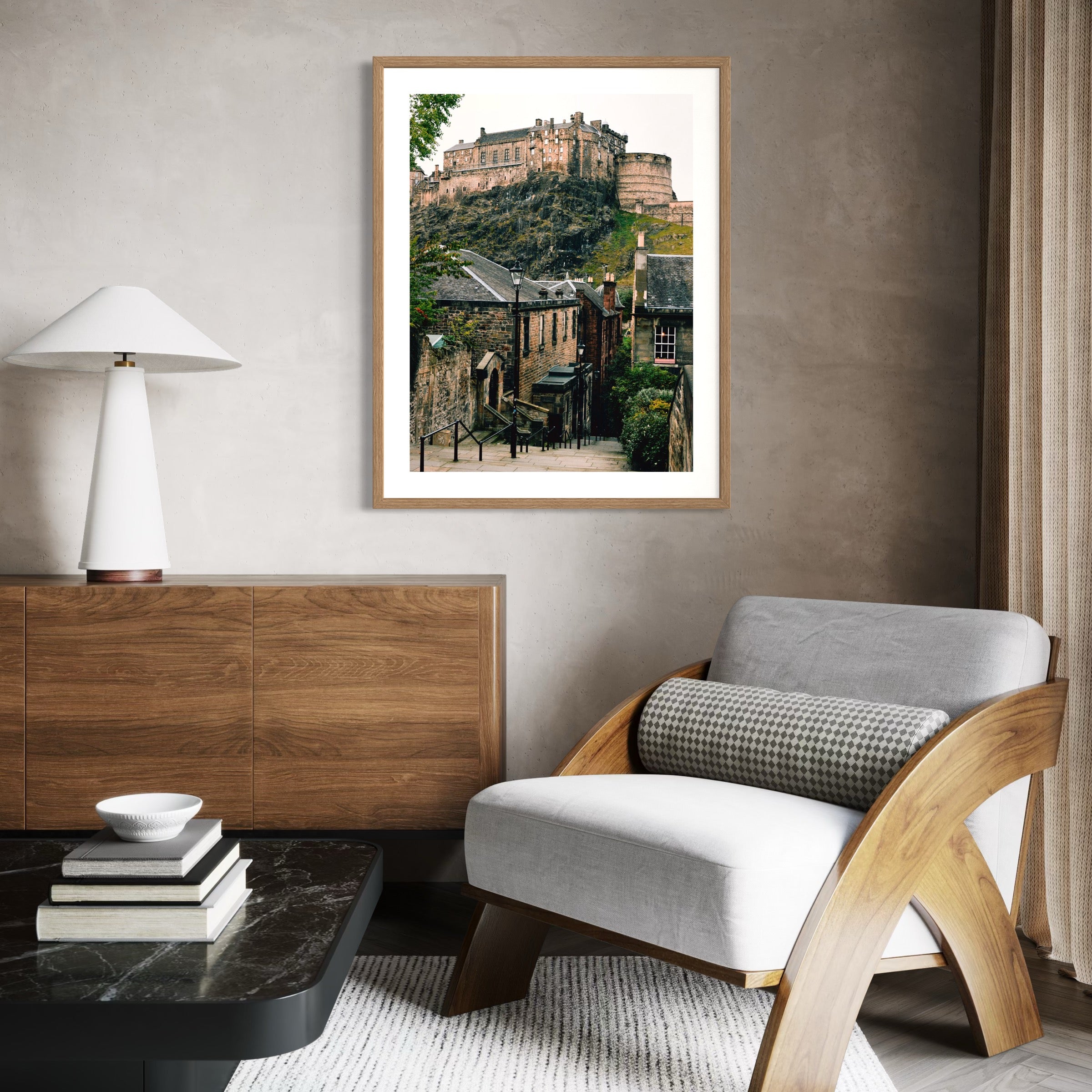 Path to Edinburgh Castle - Moderno Wall Art Wall Art