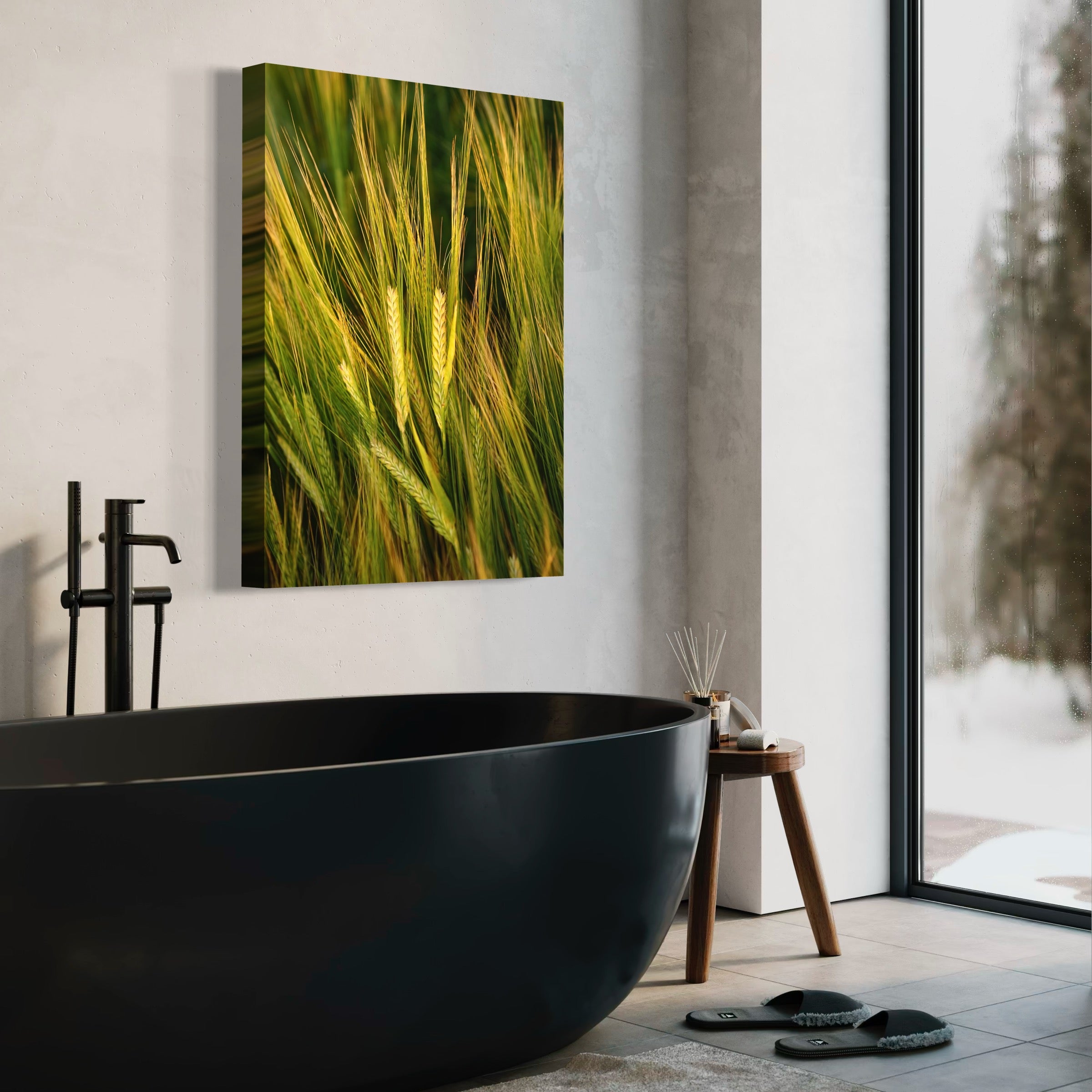 Barley in Bloom - Moderno Wall Art Wall Art