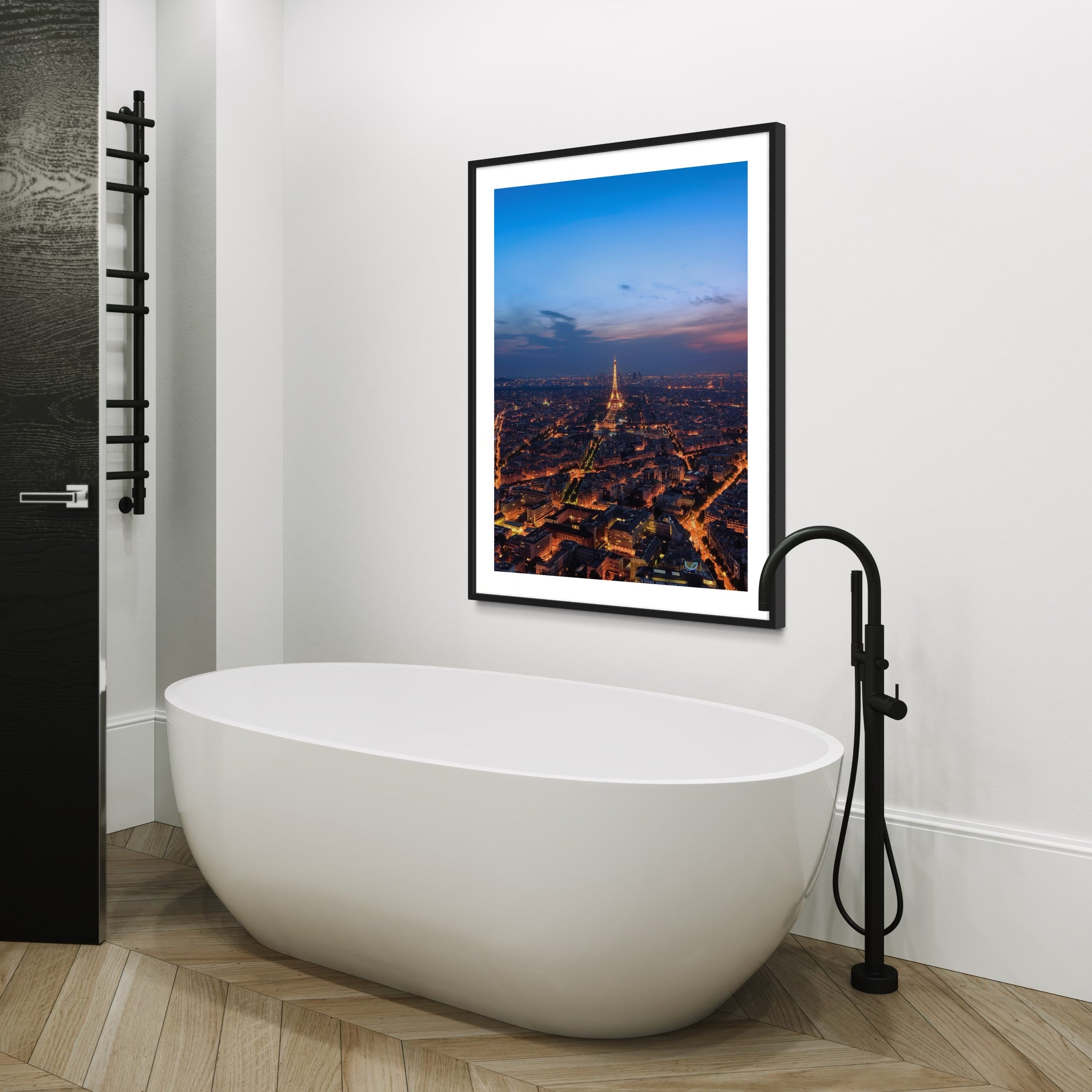 Blue Hour in Paris - Moderno Wall Art Wall Art