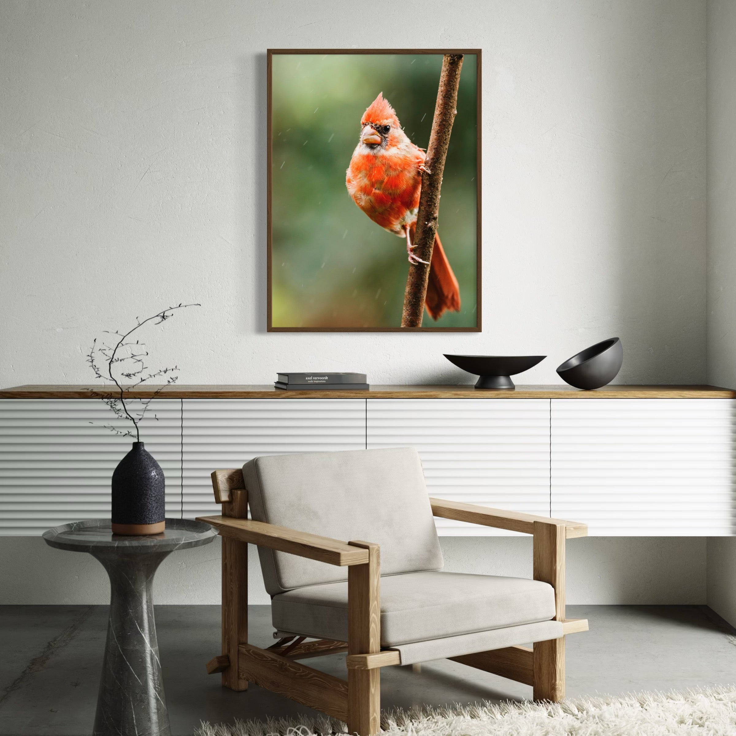 Northern Cardinal I - Moderno Wall Art Wall Art