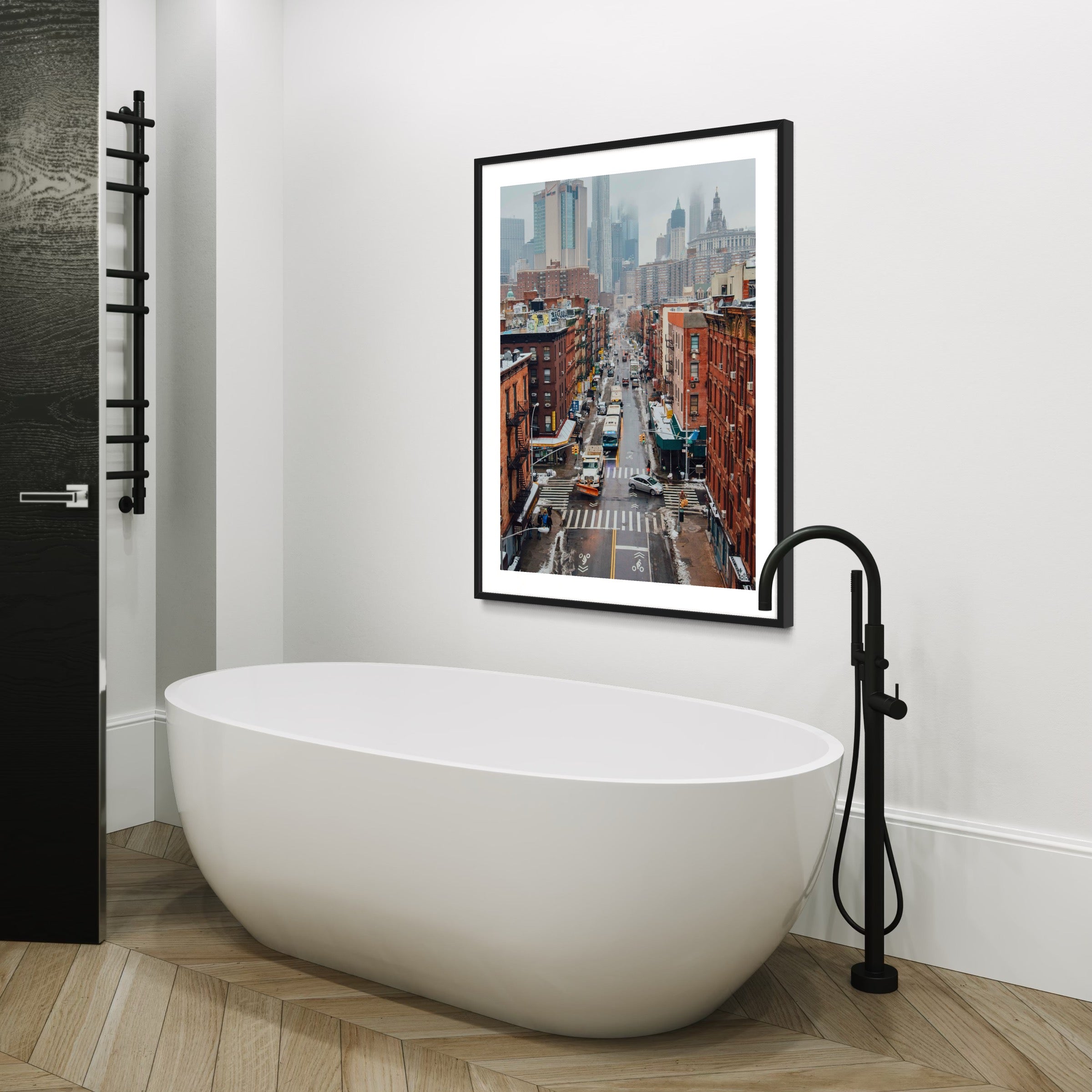 Foggy Morning Commute - Moderno Wall Art Wall Art