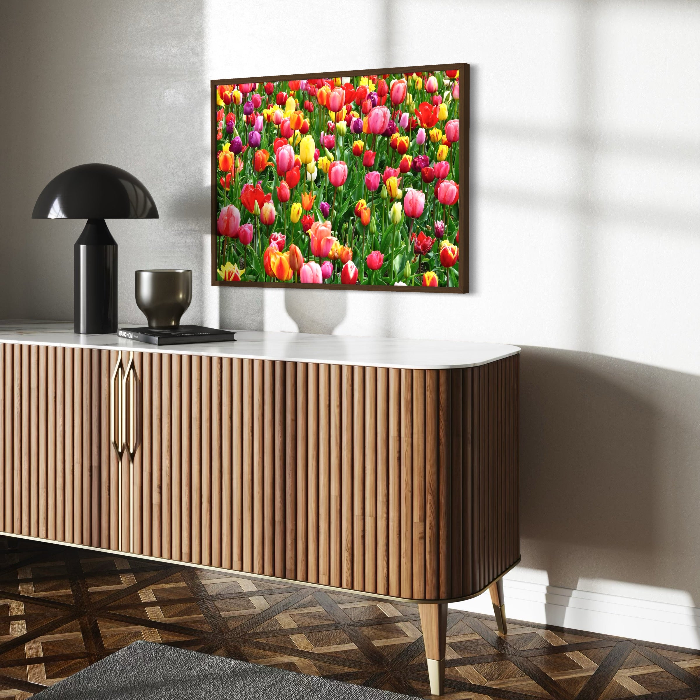 Tulip Field Glow - Moderno Wall Art Wall Art