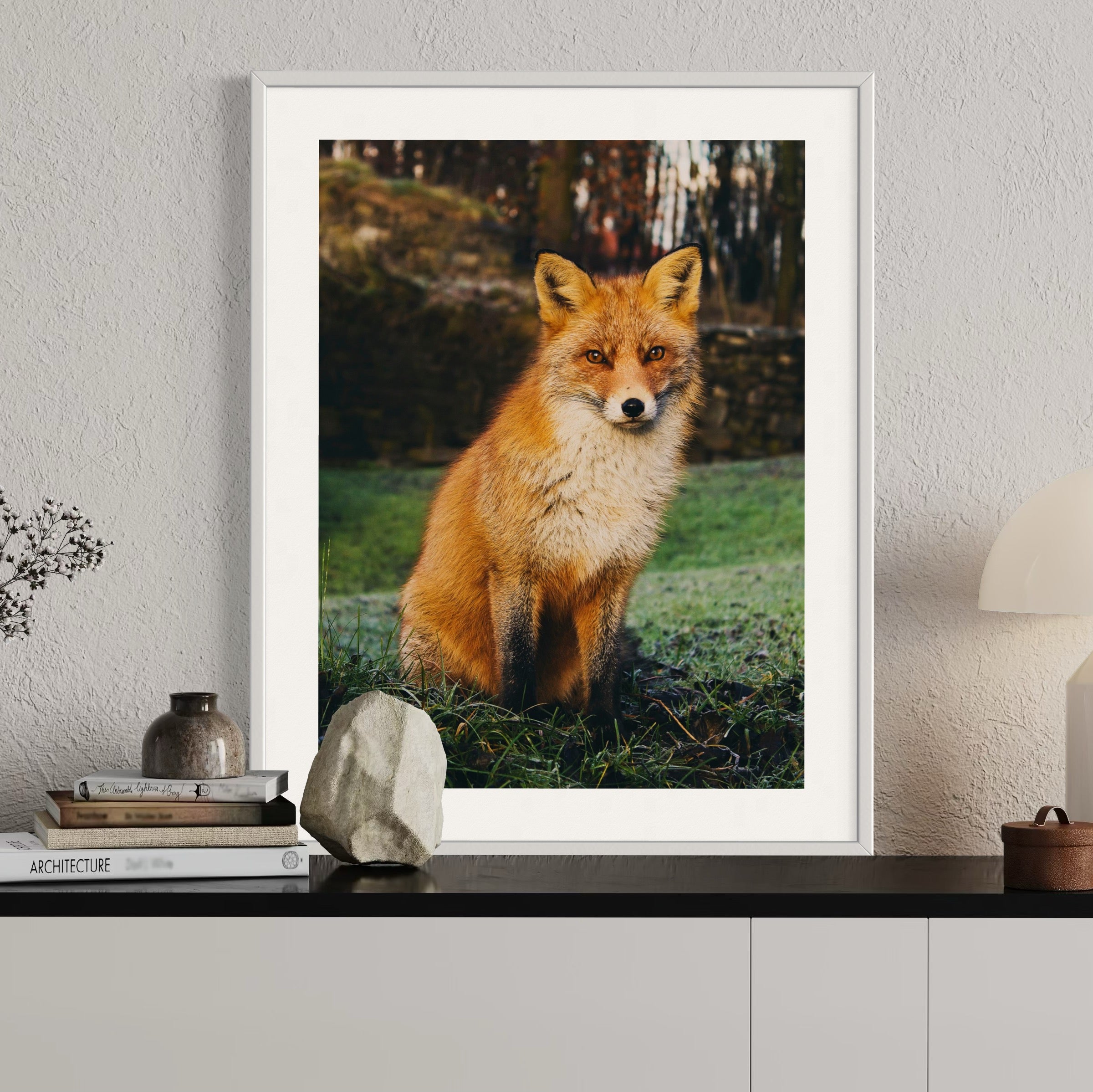 Watchful Fox - Moderno Wall Art Wall Art