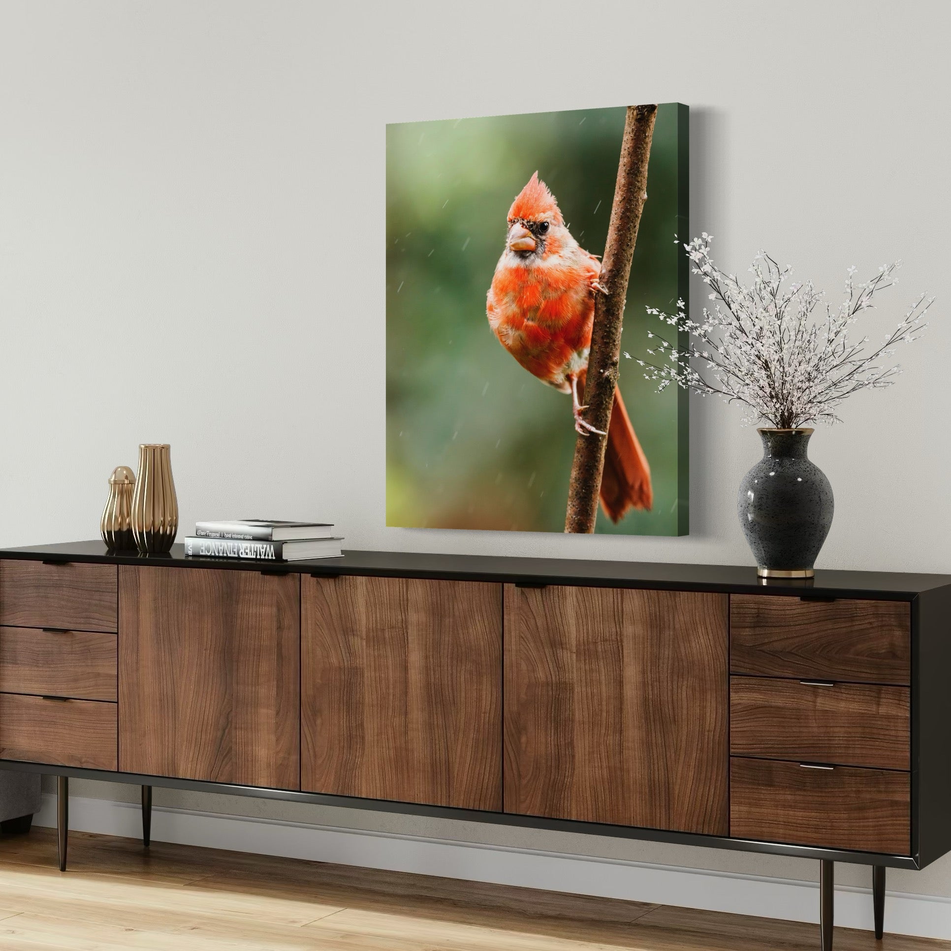 Northern Cardinal I - Moderno Wall Art Wall Art