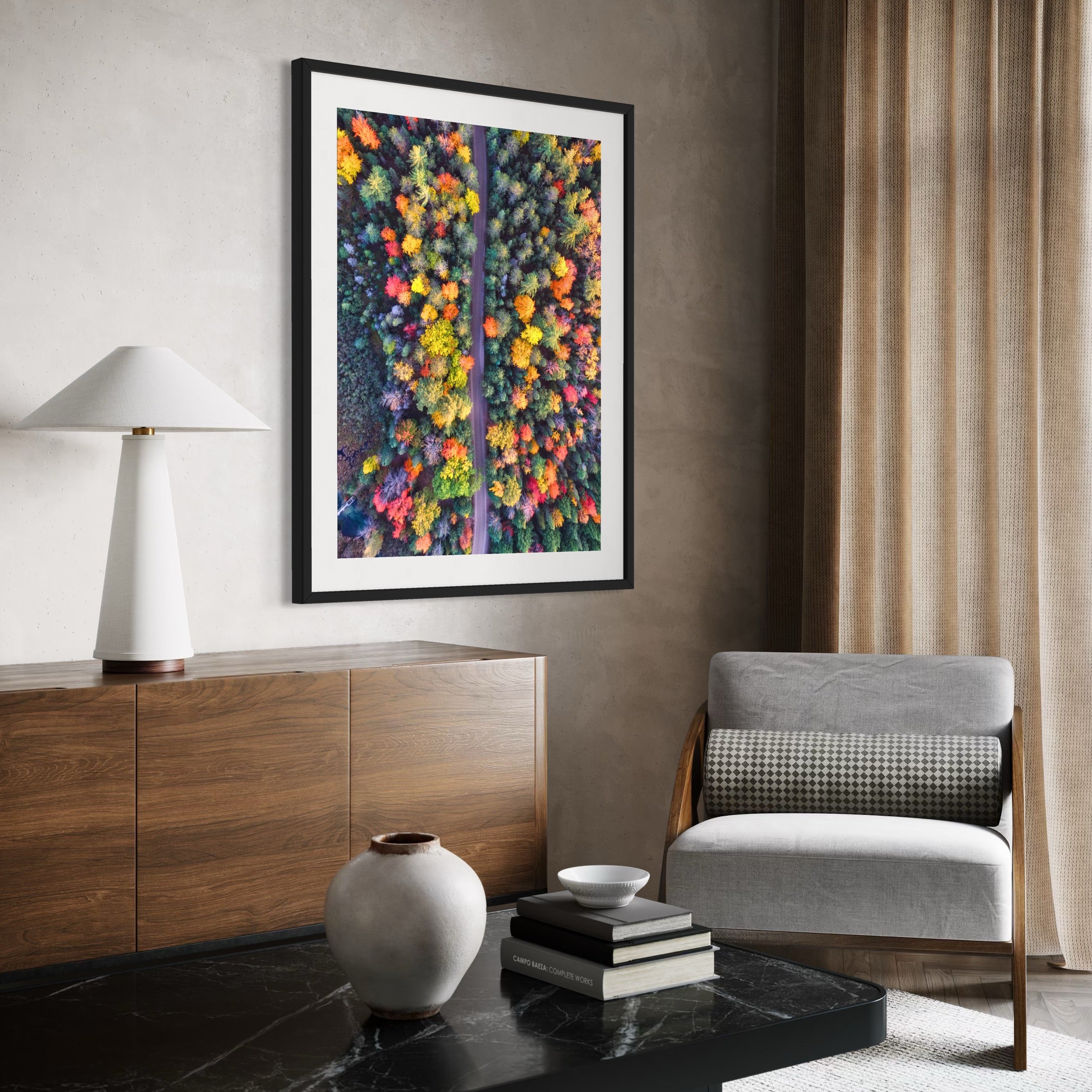 Michigan's Colorful Canopy - Moderno Wall Art Wall Art