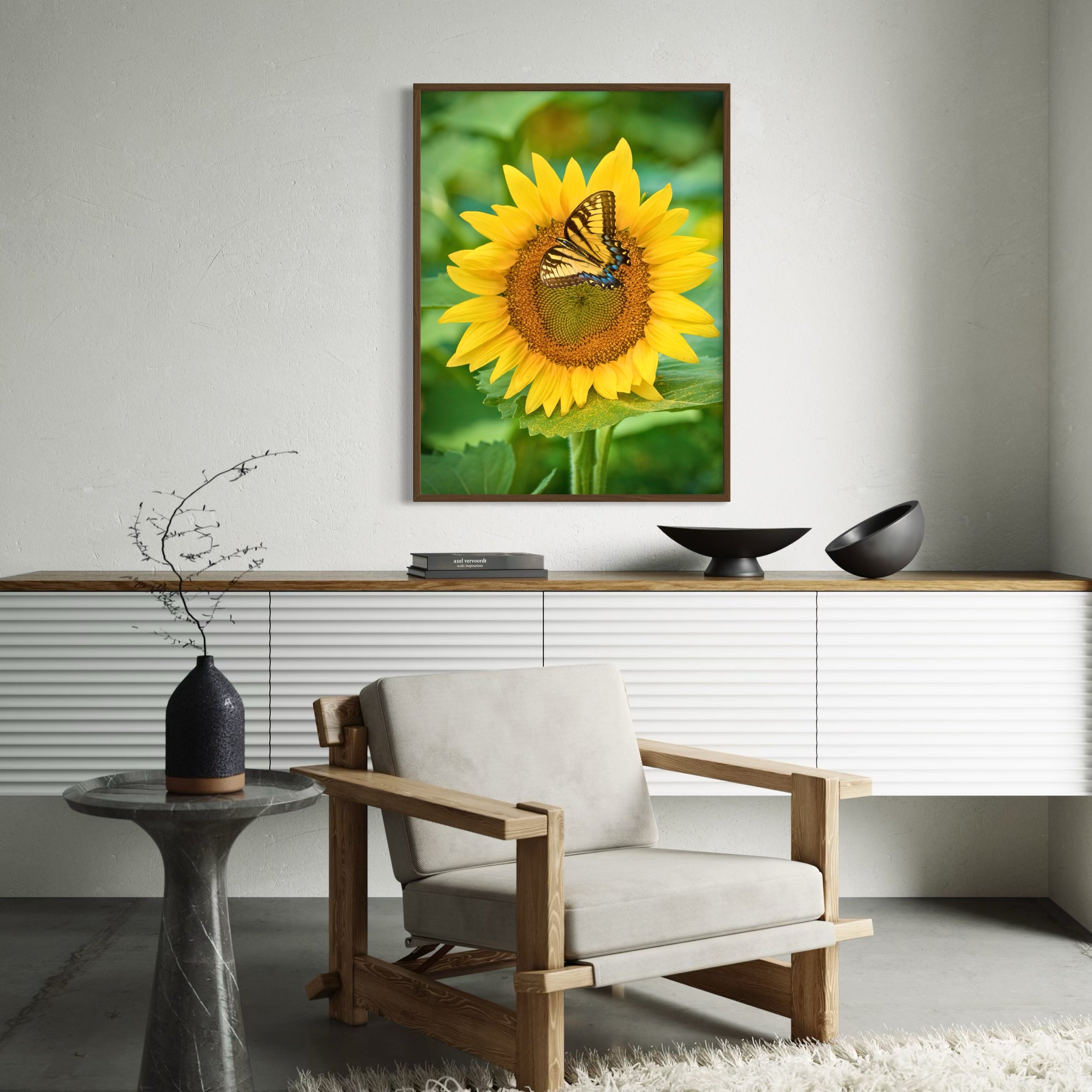 Butterfly and Bloom - Moderno Wall Art Wall Art