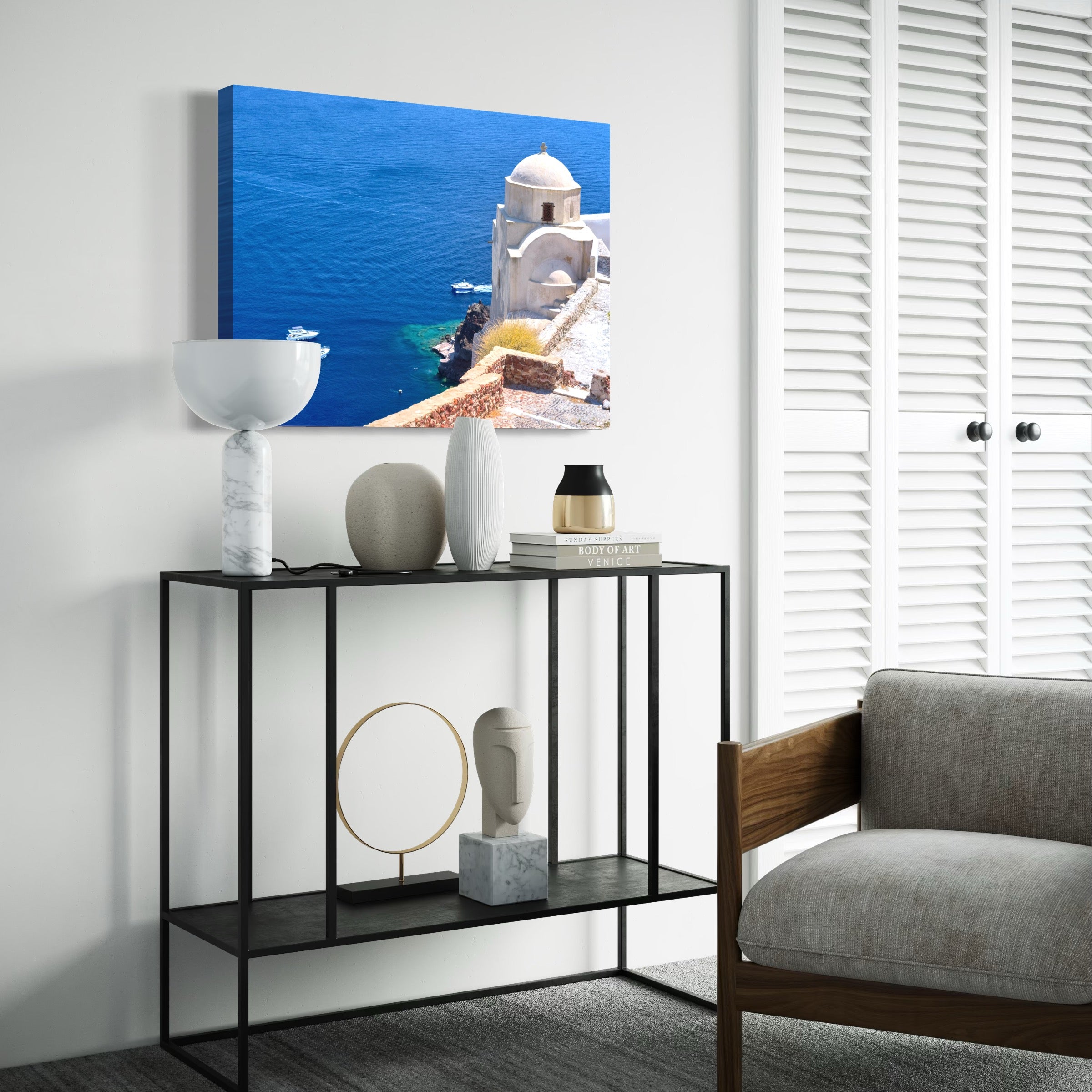 Iconic Greek View - Moderno Wall Art Wall Art