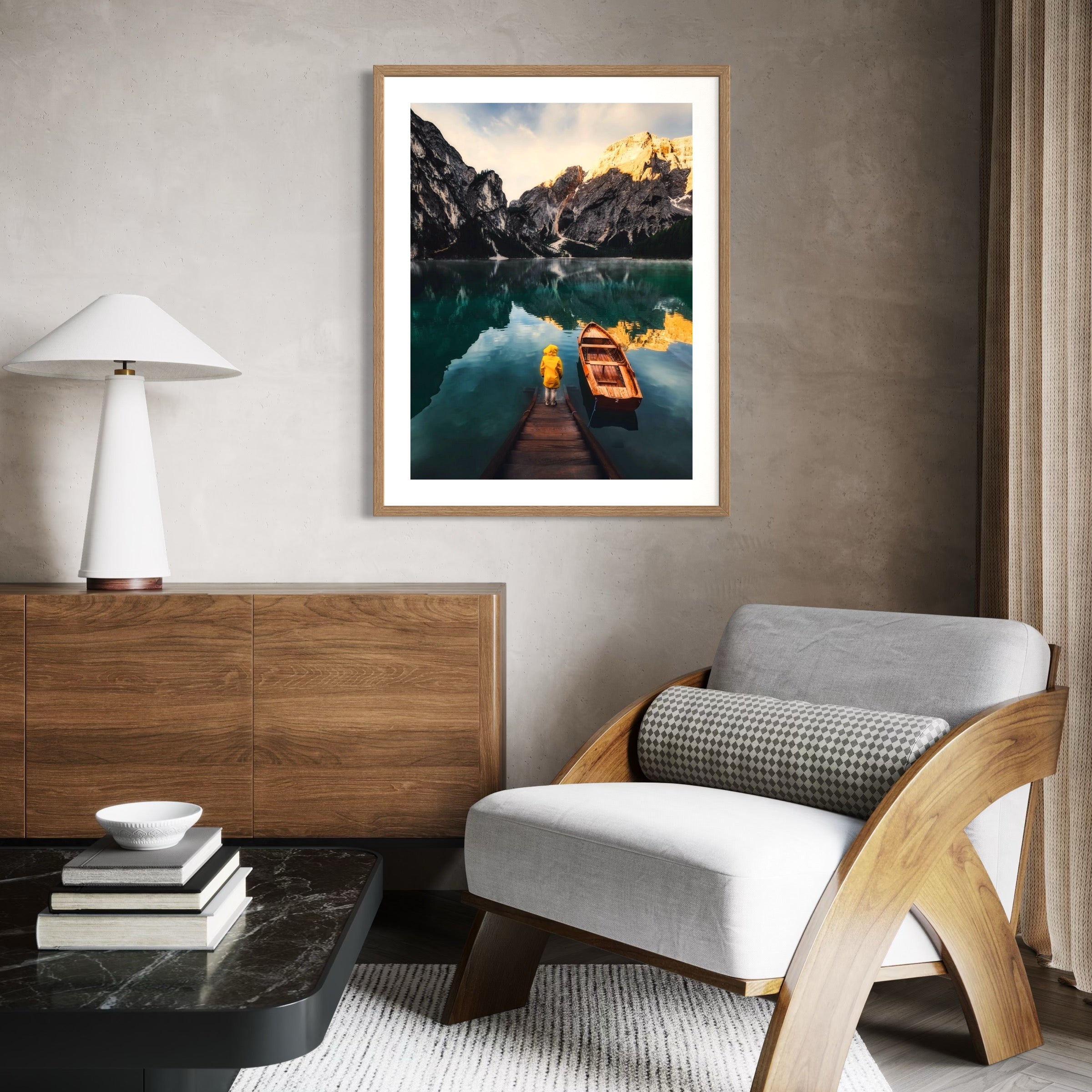 Pier to the Dolomites - Moderno Wall Art Wall Art