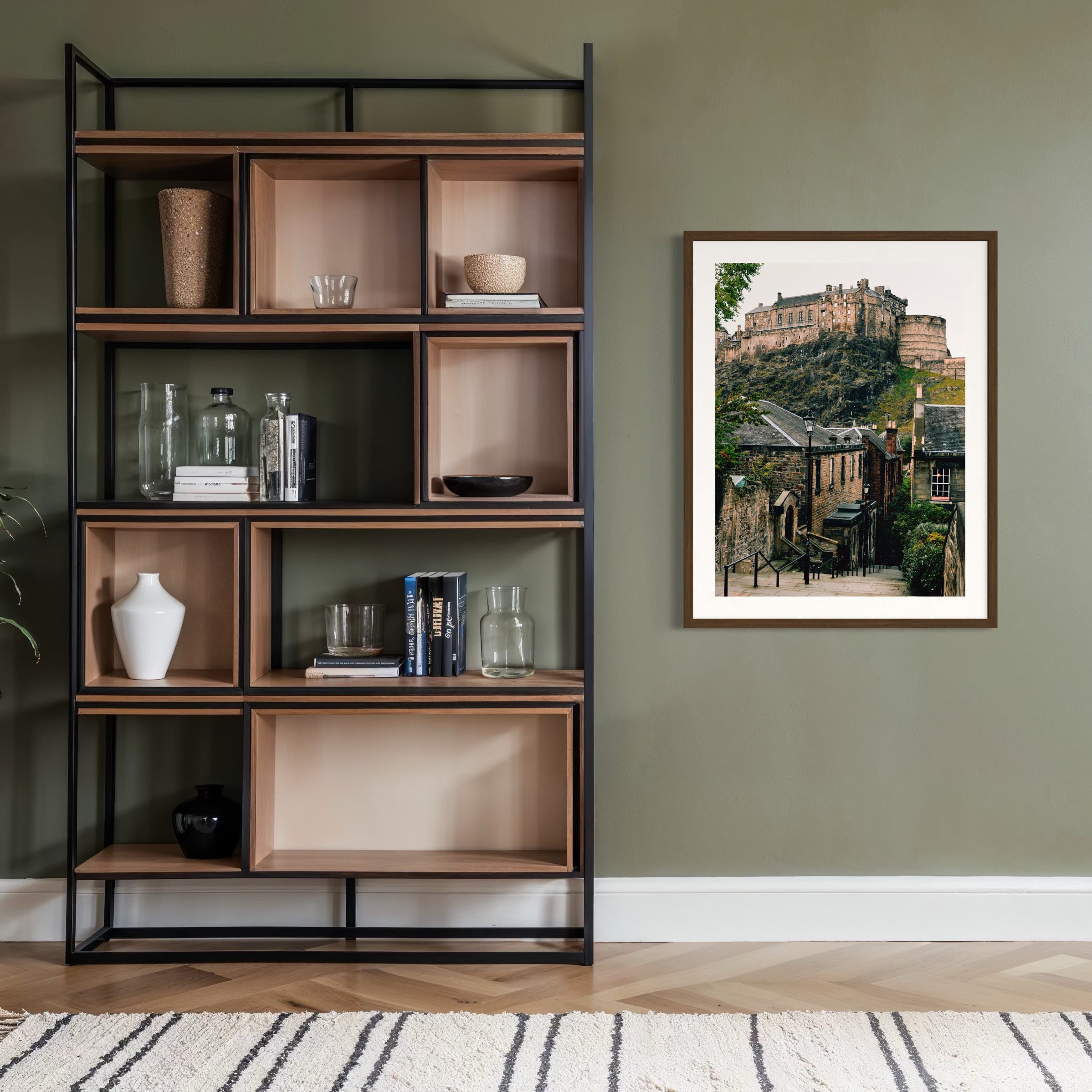 Path to Edinburgh Castle - Moderno Wall Art Wall Art