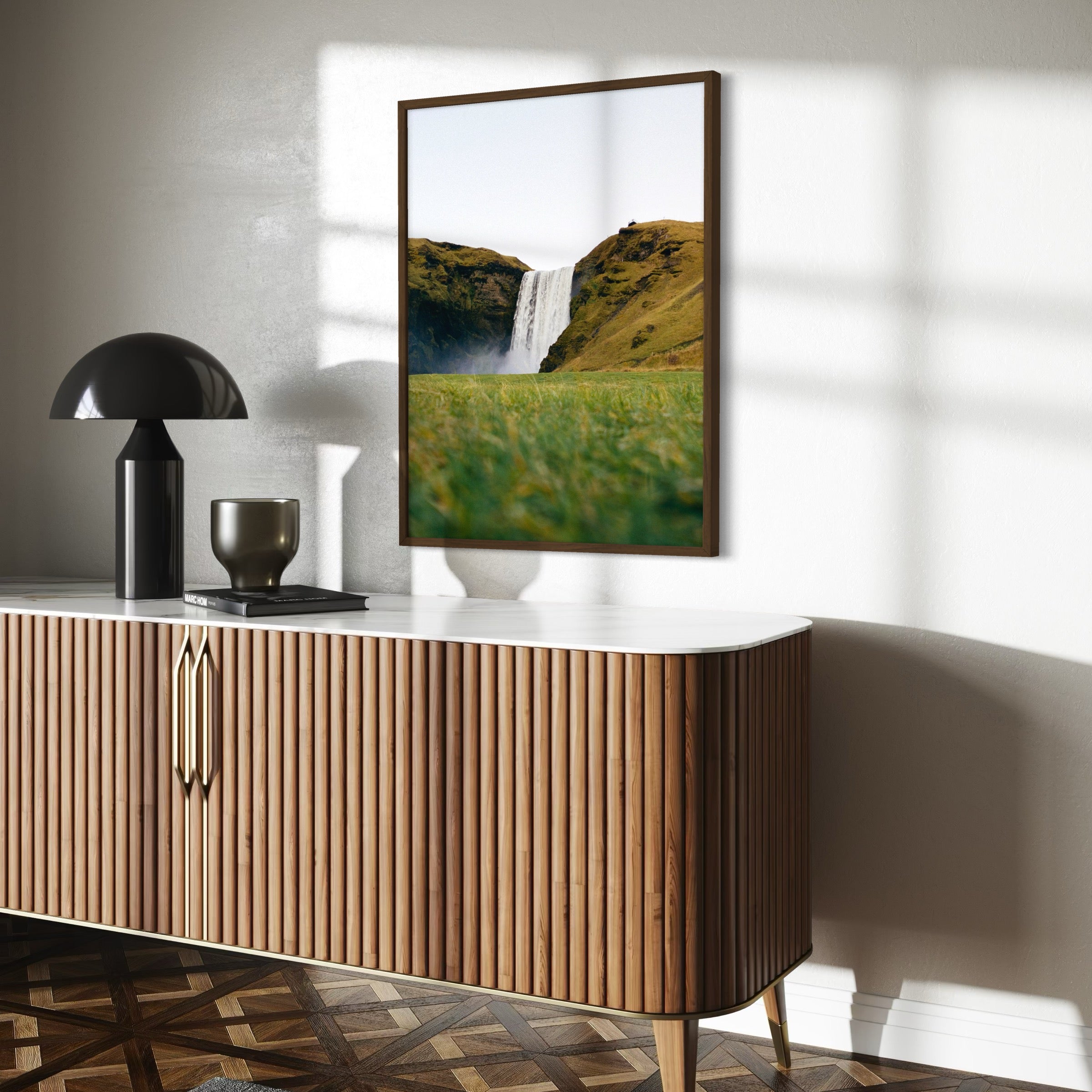 Skógafoss Waterfall - Moderno Wall Art Wall Art