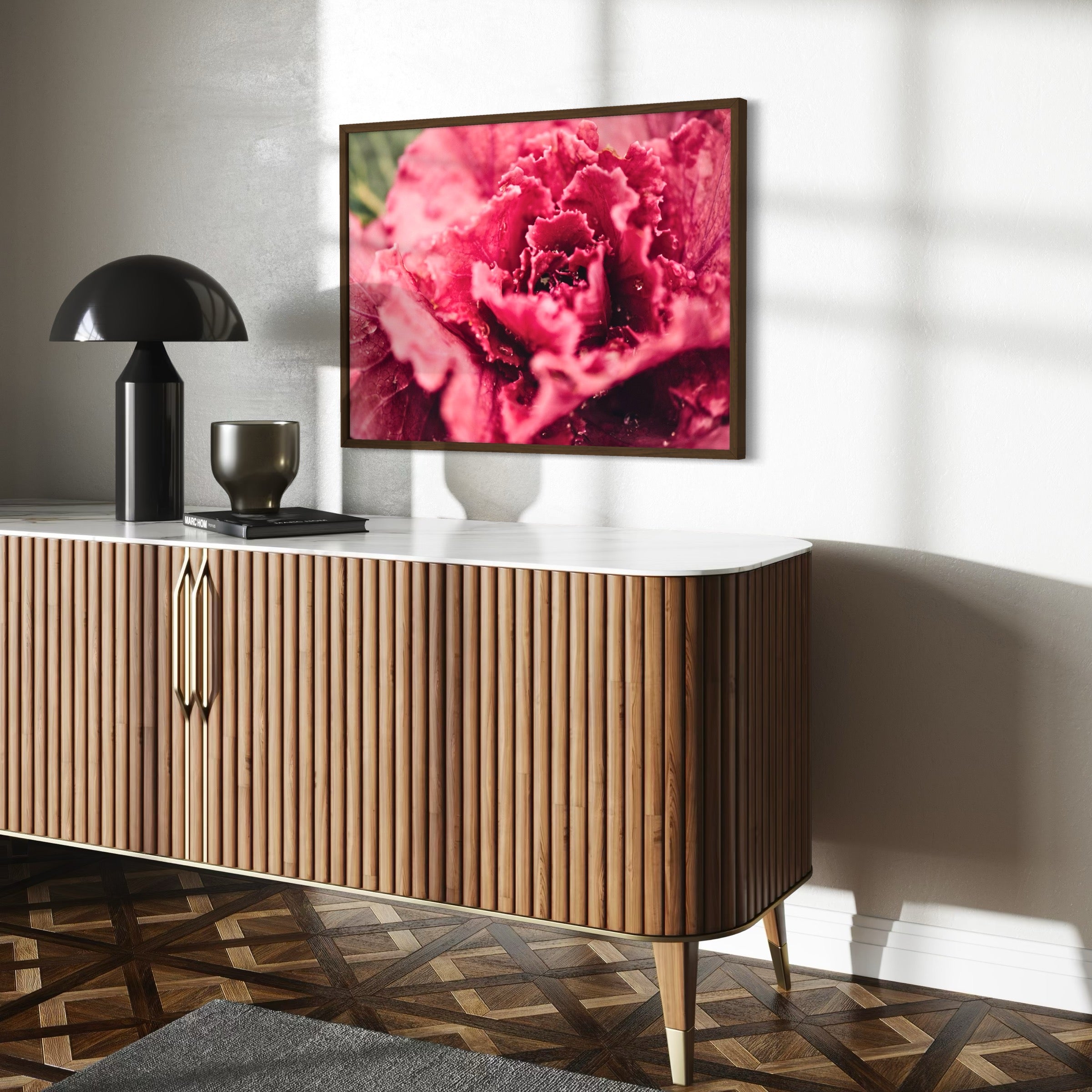 Crimson Bloom - Moderno Wall Art Wall Art